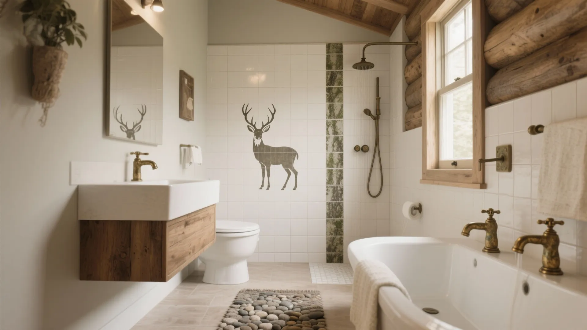 Deer Bathroom Decor: 5 Cozy Ideas: Warm woodland charm for small bathrooms — five practical ways to add deer motifs without kitsch