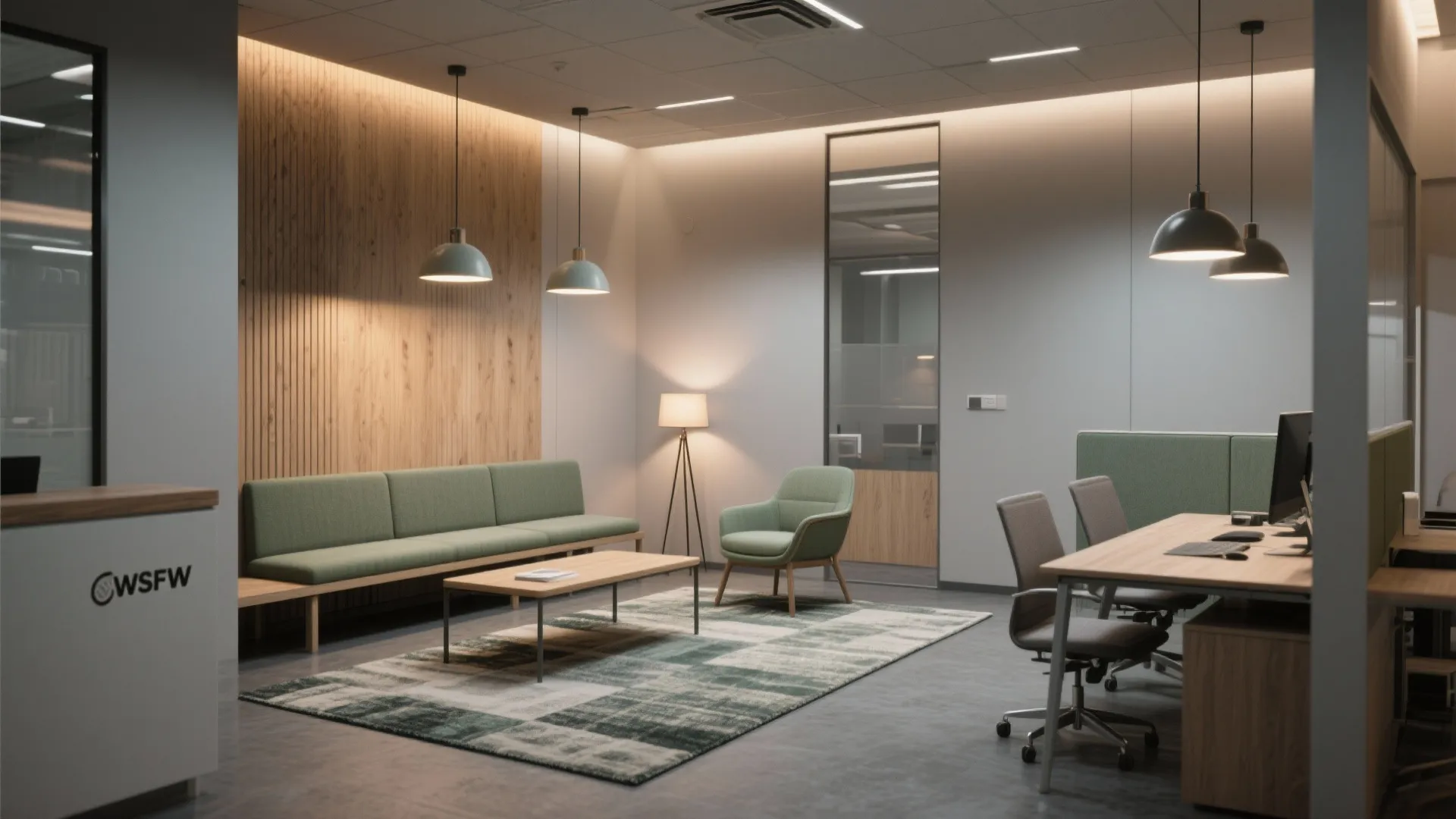 2. Define zones with light and rugs