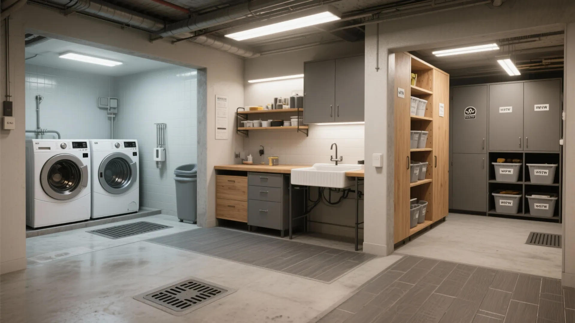 5 Unfinished Basement Laundry Room Ideas