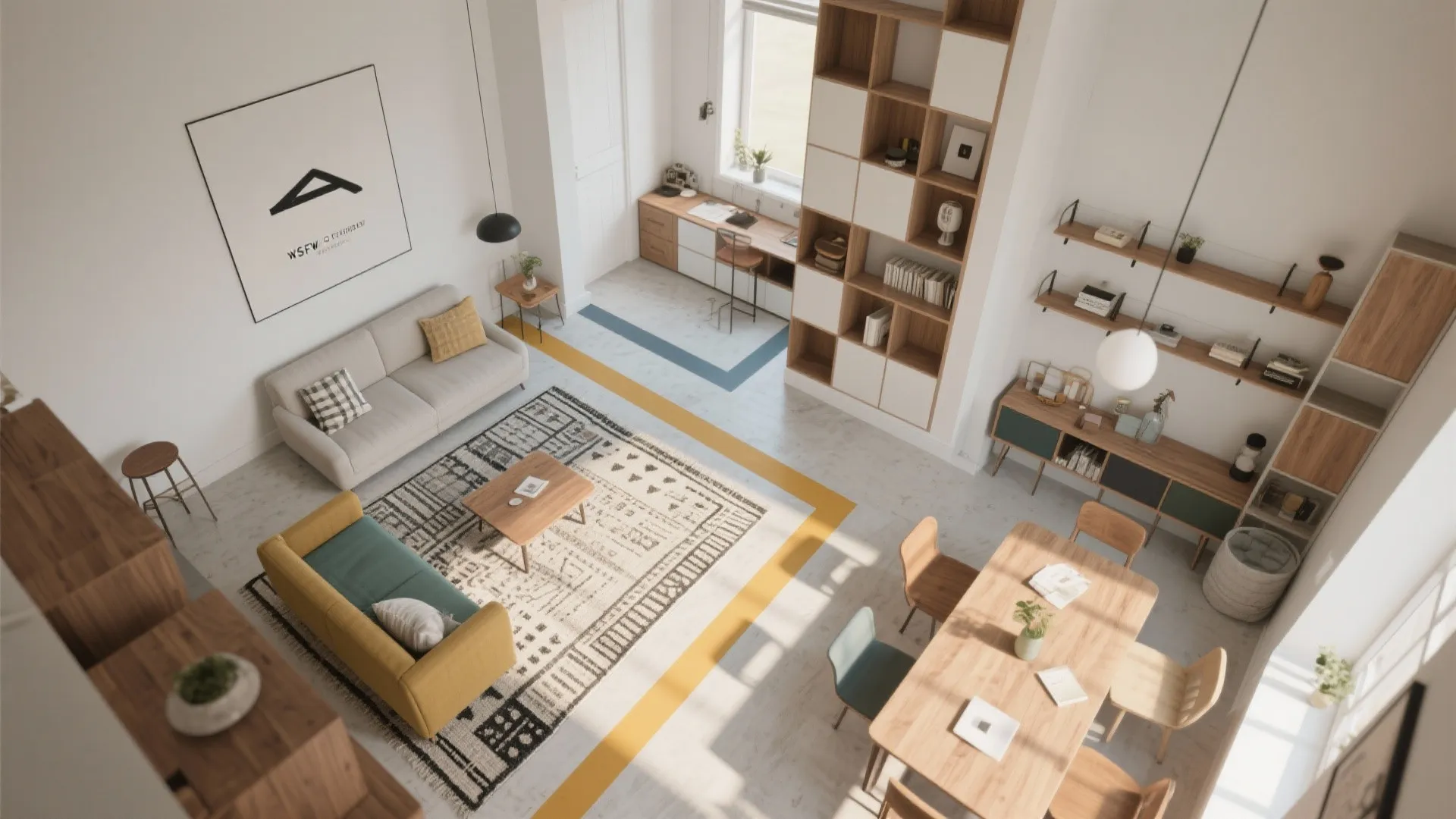 5. Define Zones with Subtle Color and Materials