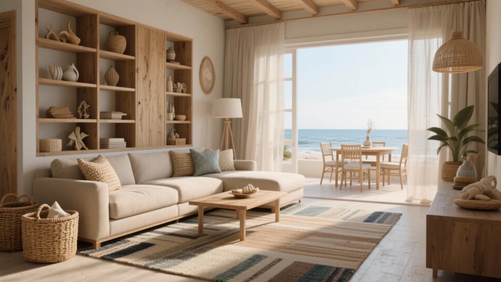 1. Define zones with furniture, not walls