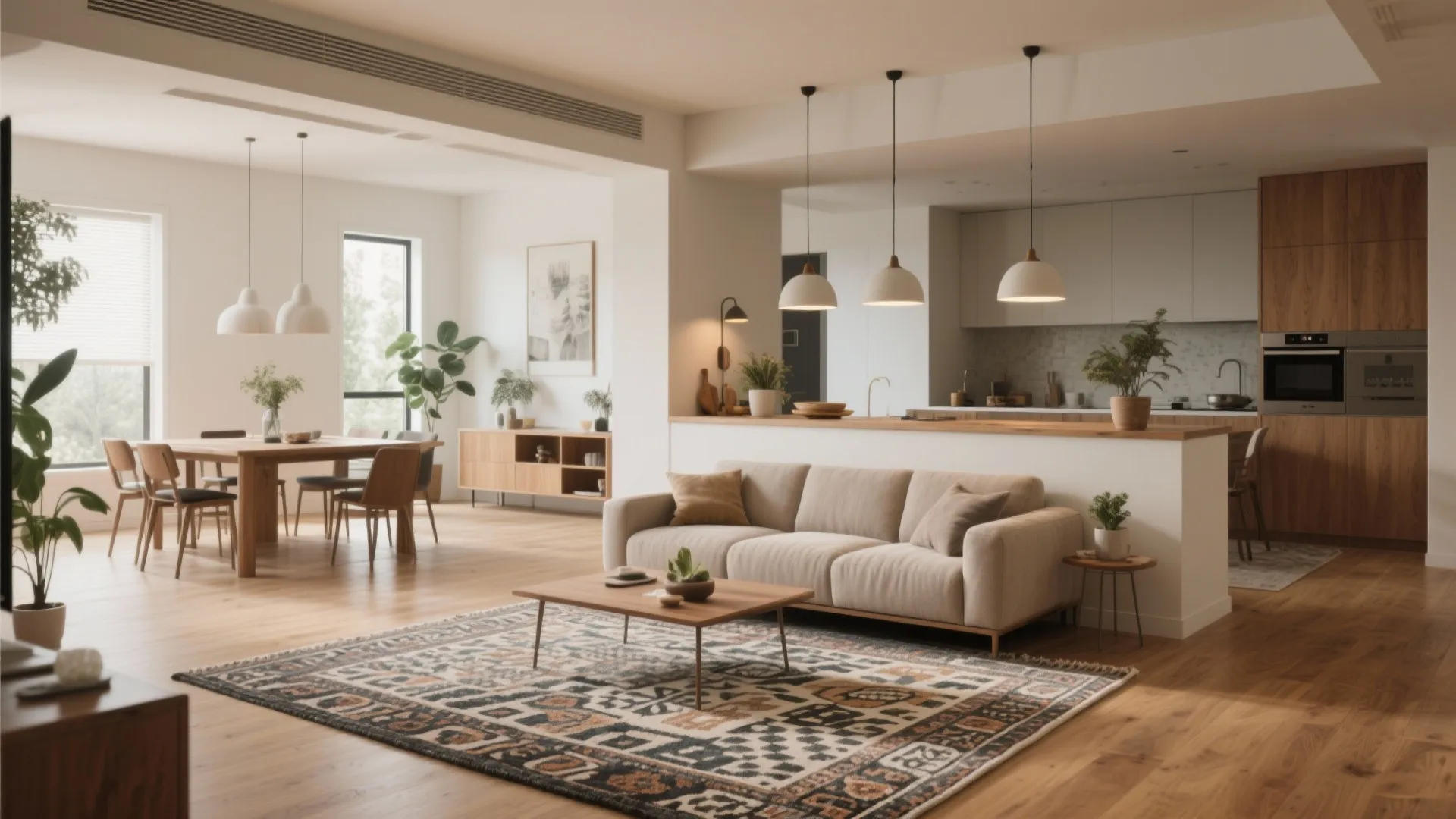 1. Open-Plan Living with Defined Zones