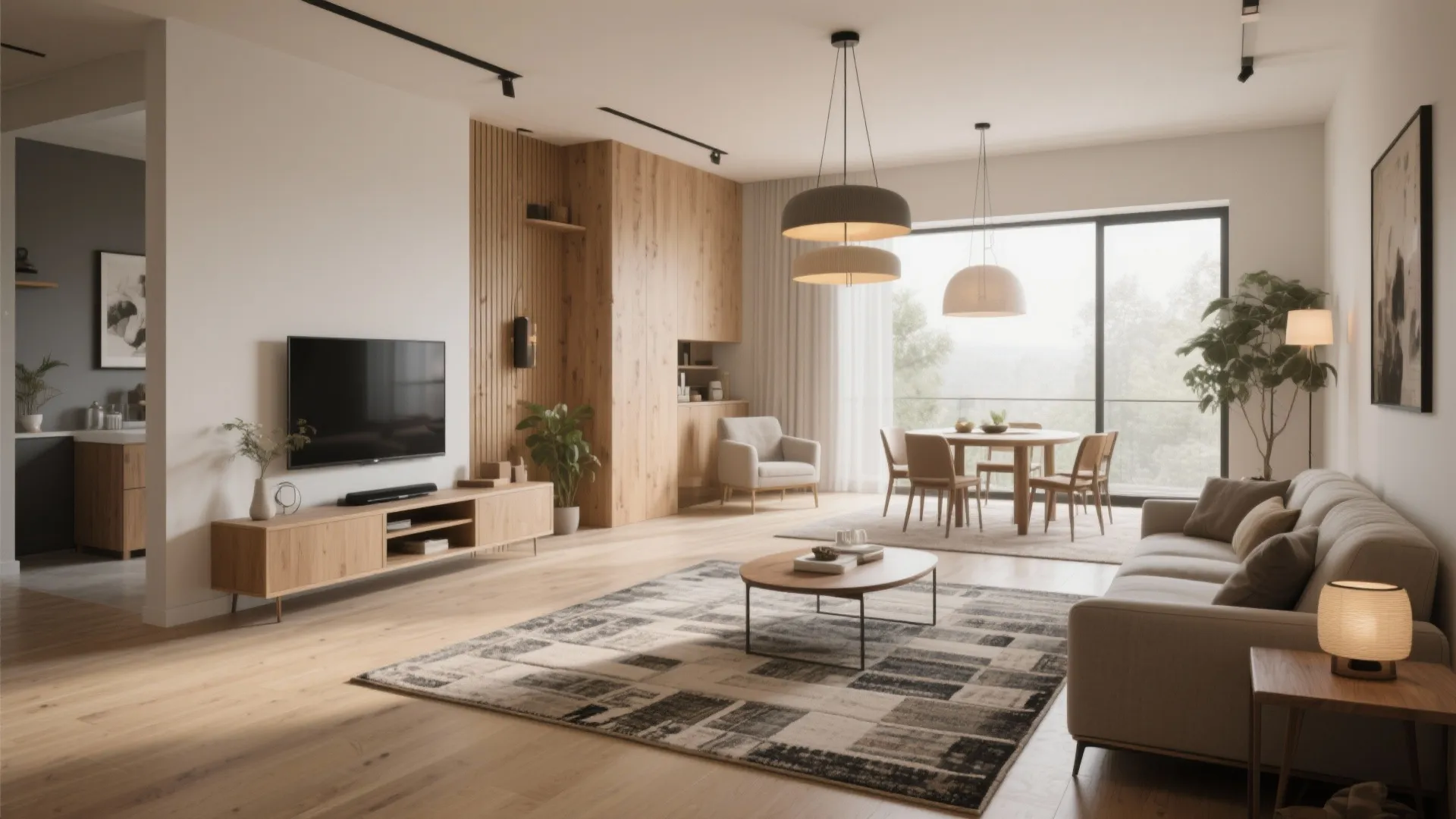 4. Create distinct zones in open-plan living