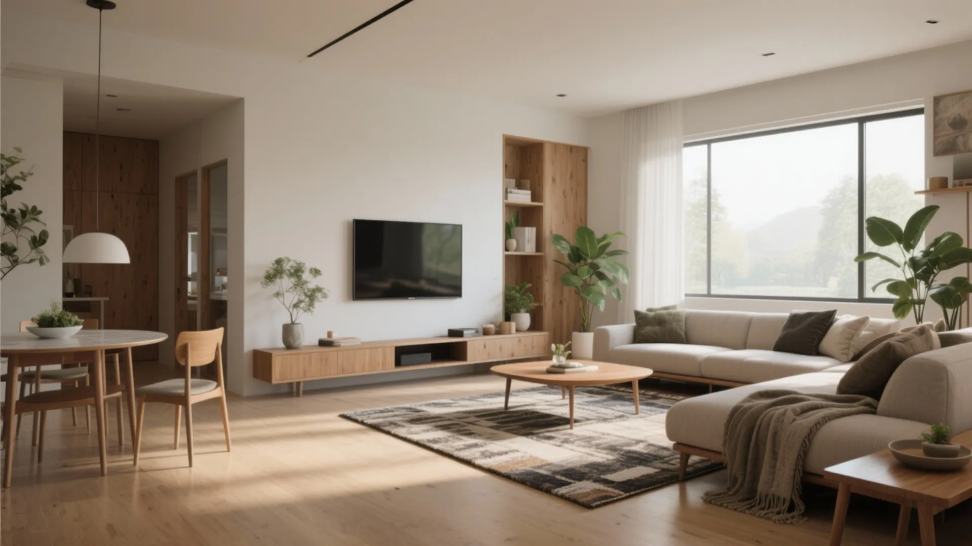 Open-plan living with defined zones