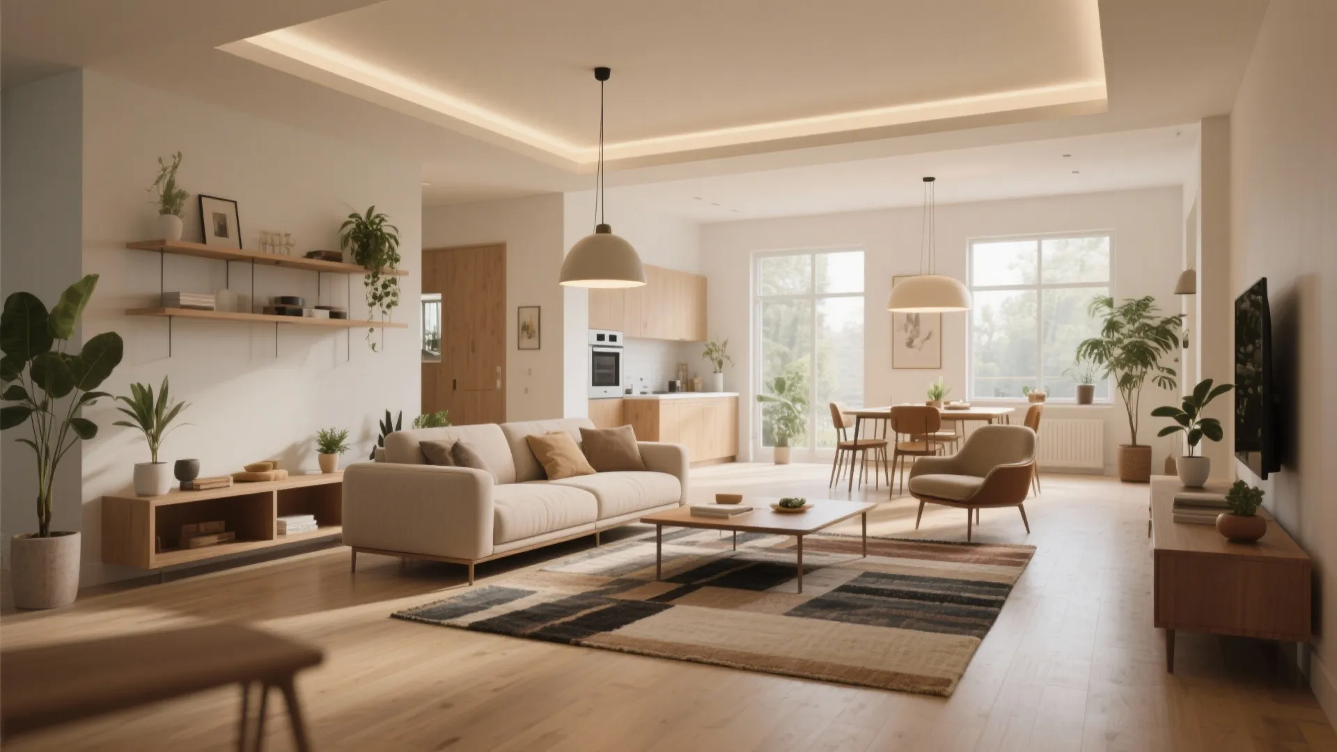 1. Open-plan living with defined zones