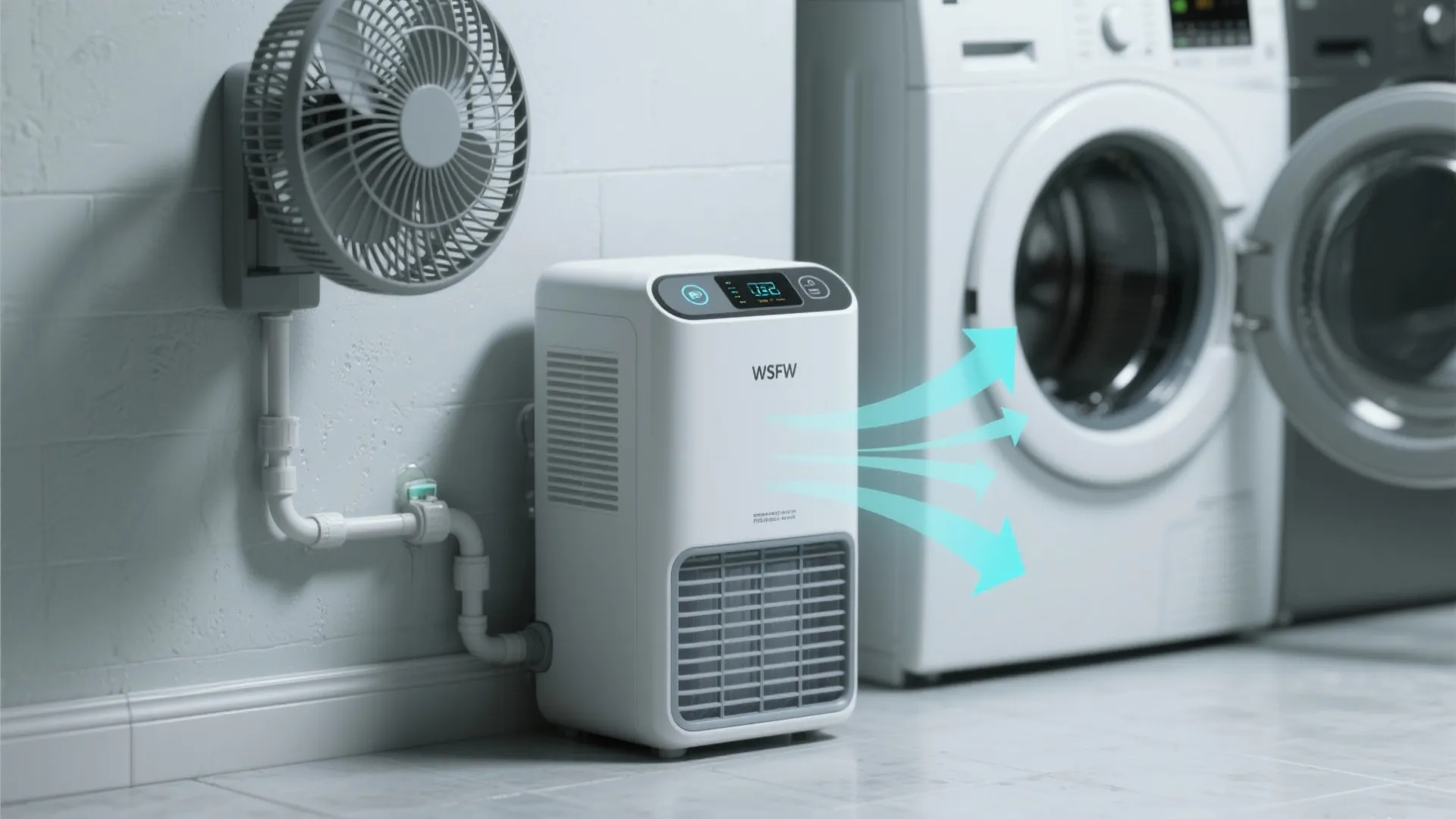 2. Add a dehumidifier and strategic airflow