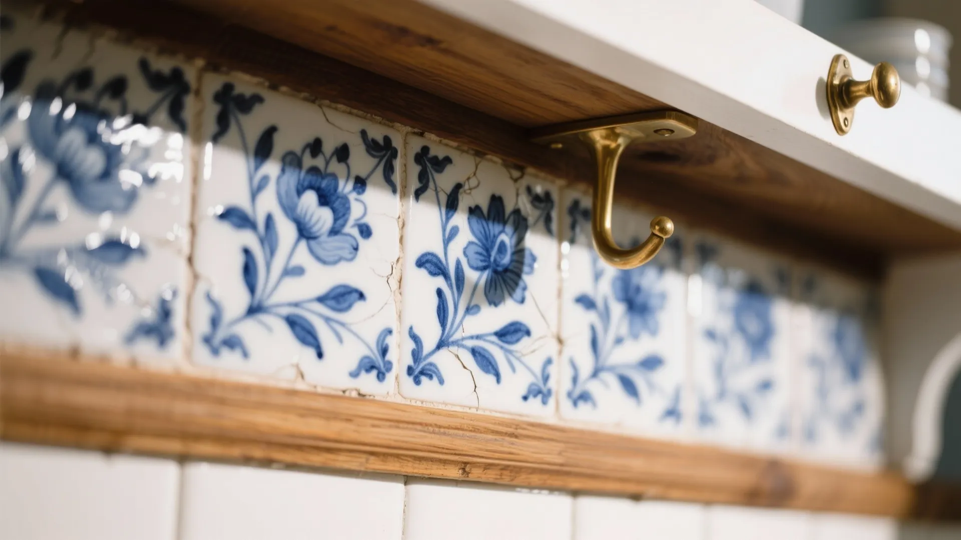 Vintage Hand-Painted Delft Blooms