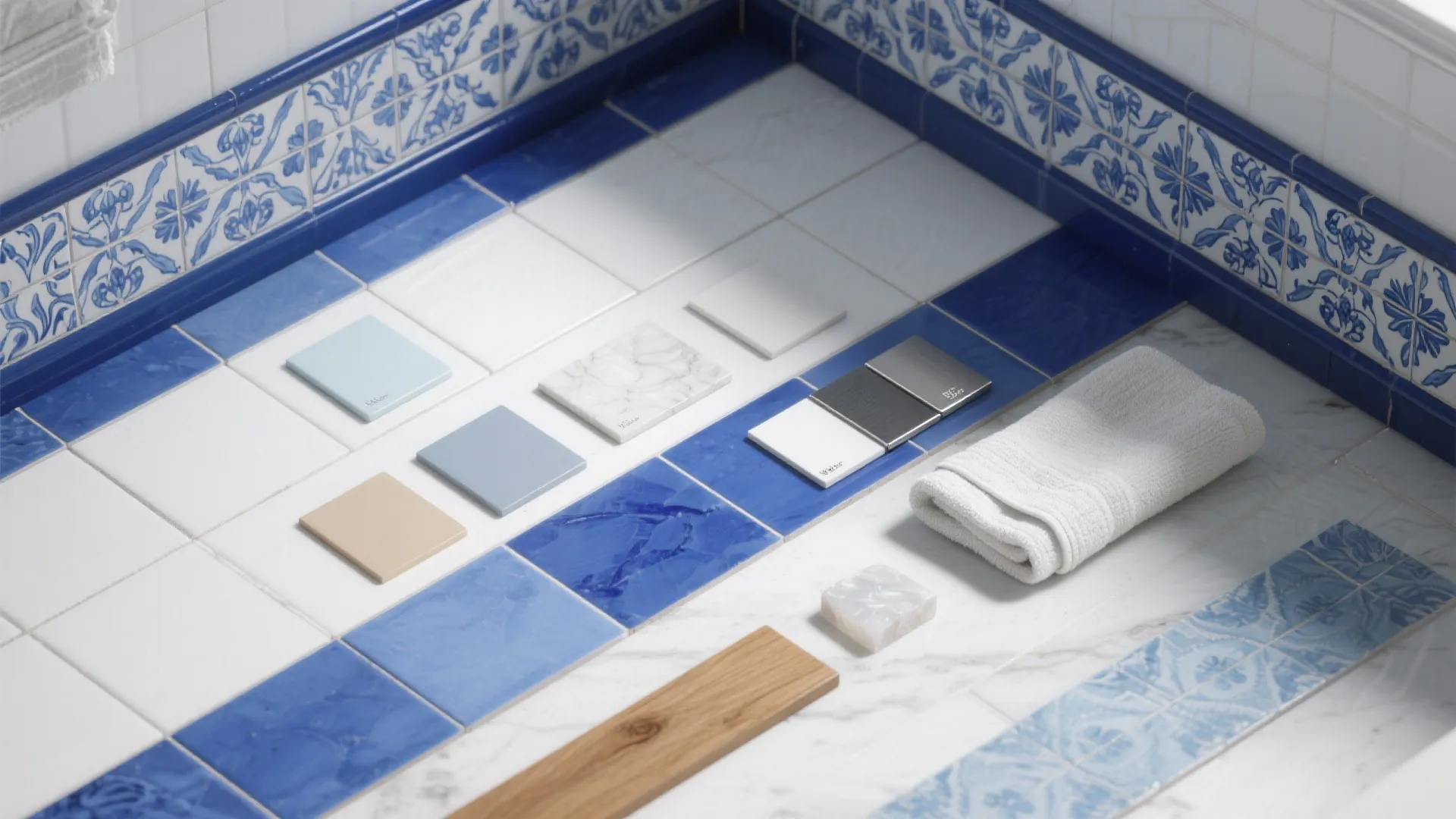 Delft-Inspired Patterned Tile as a Feature Zone