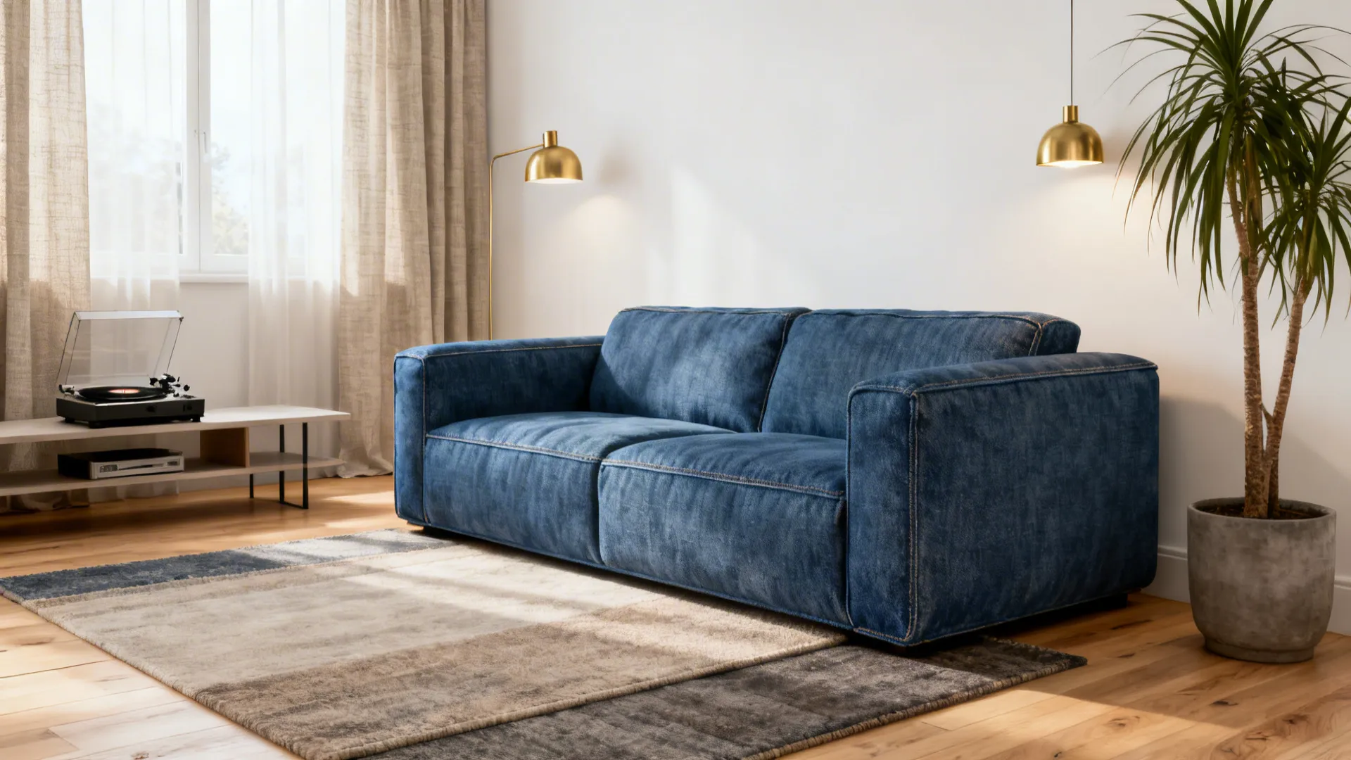 Denim Blue Sofa: 5 Living Room Ideas