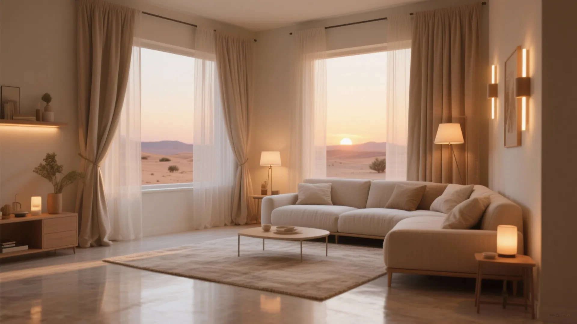 Desert-Light Layering for Comfort and Mood