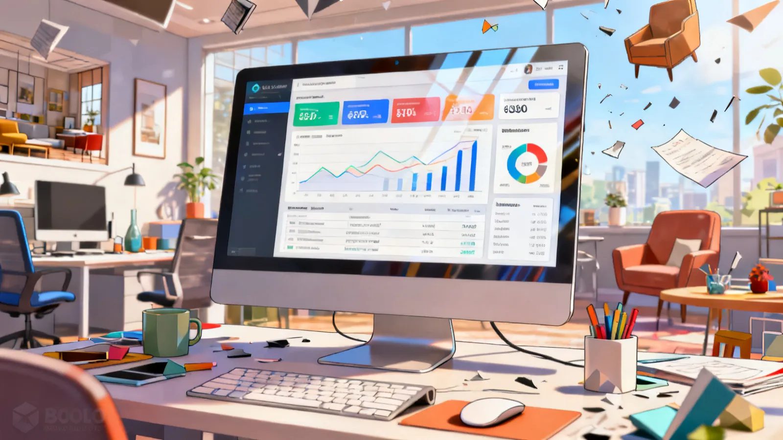 Project budget dashboard used in interior design accounting software