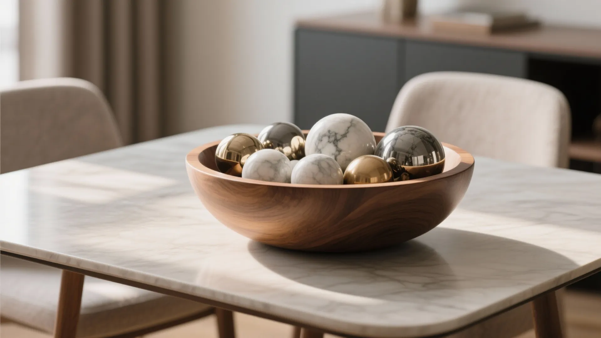 7. Designer Bowl with Accent Orbs