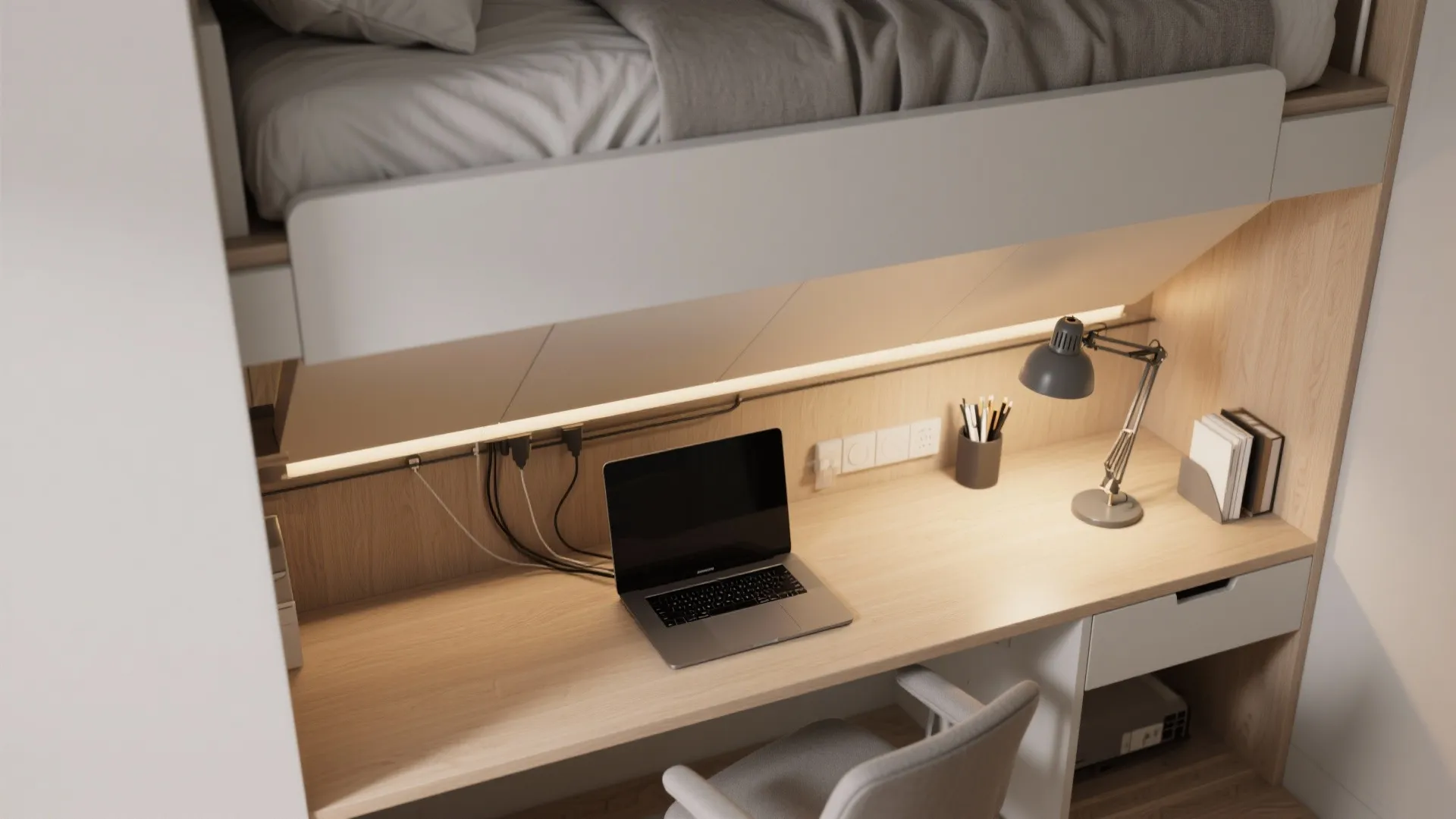 2. Desk-and-Bed Combo