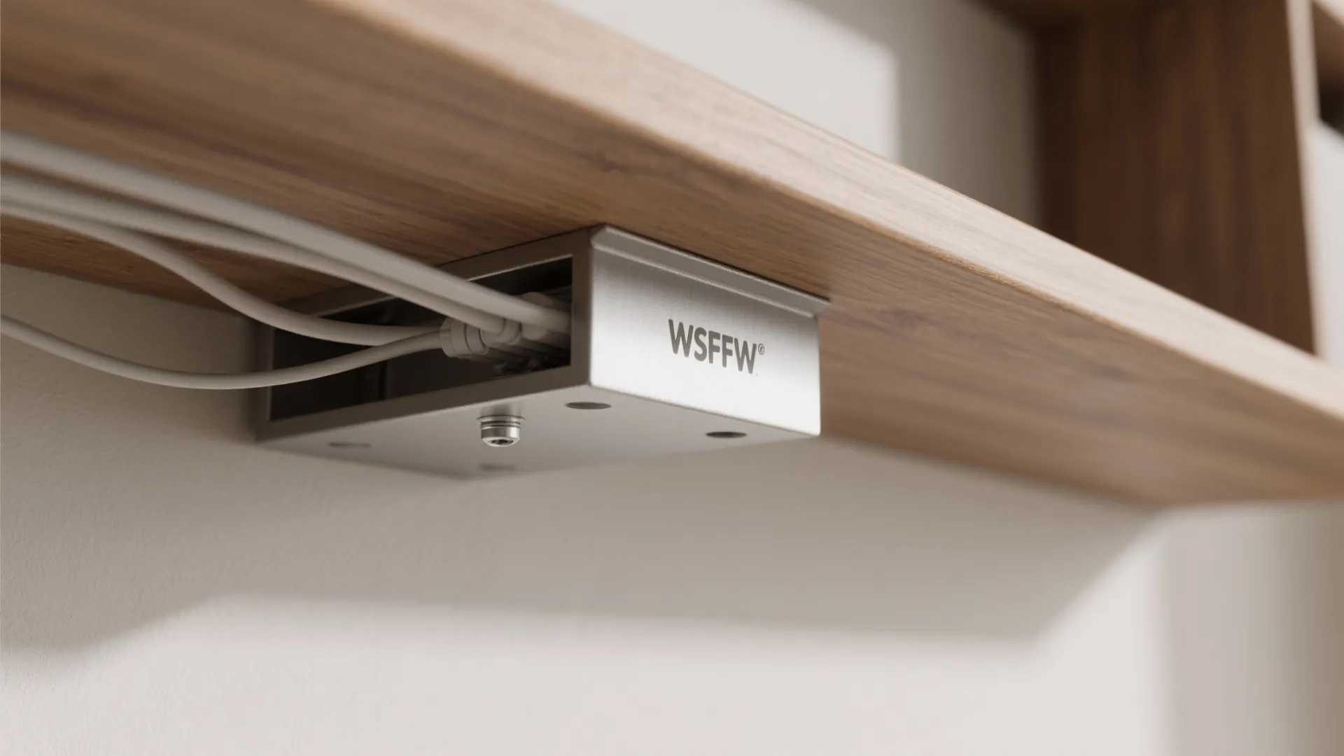 1) Minimalist wall-mounted workstation