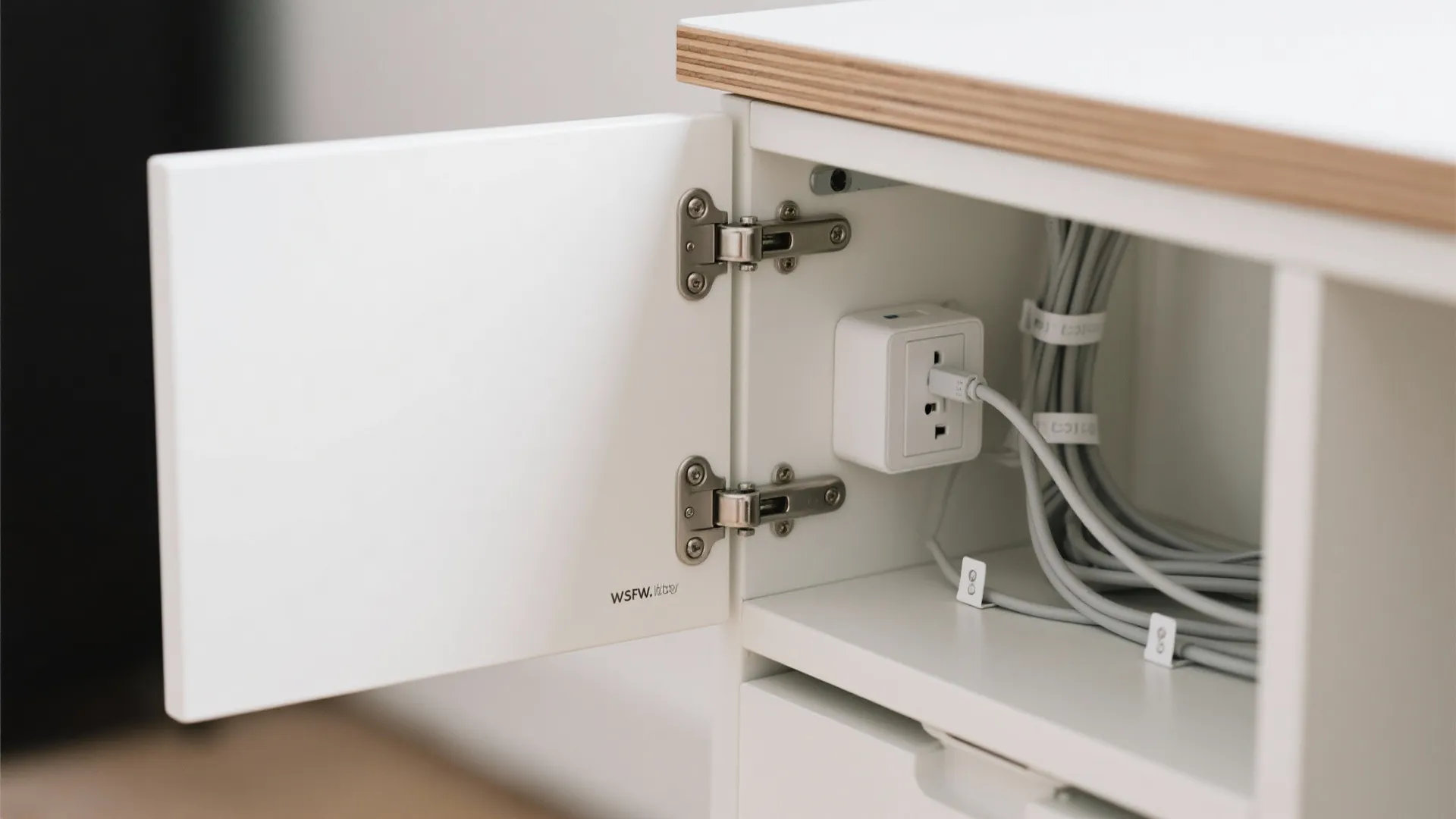 Wall-Mounted Desks with Hidden Storage