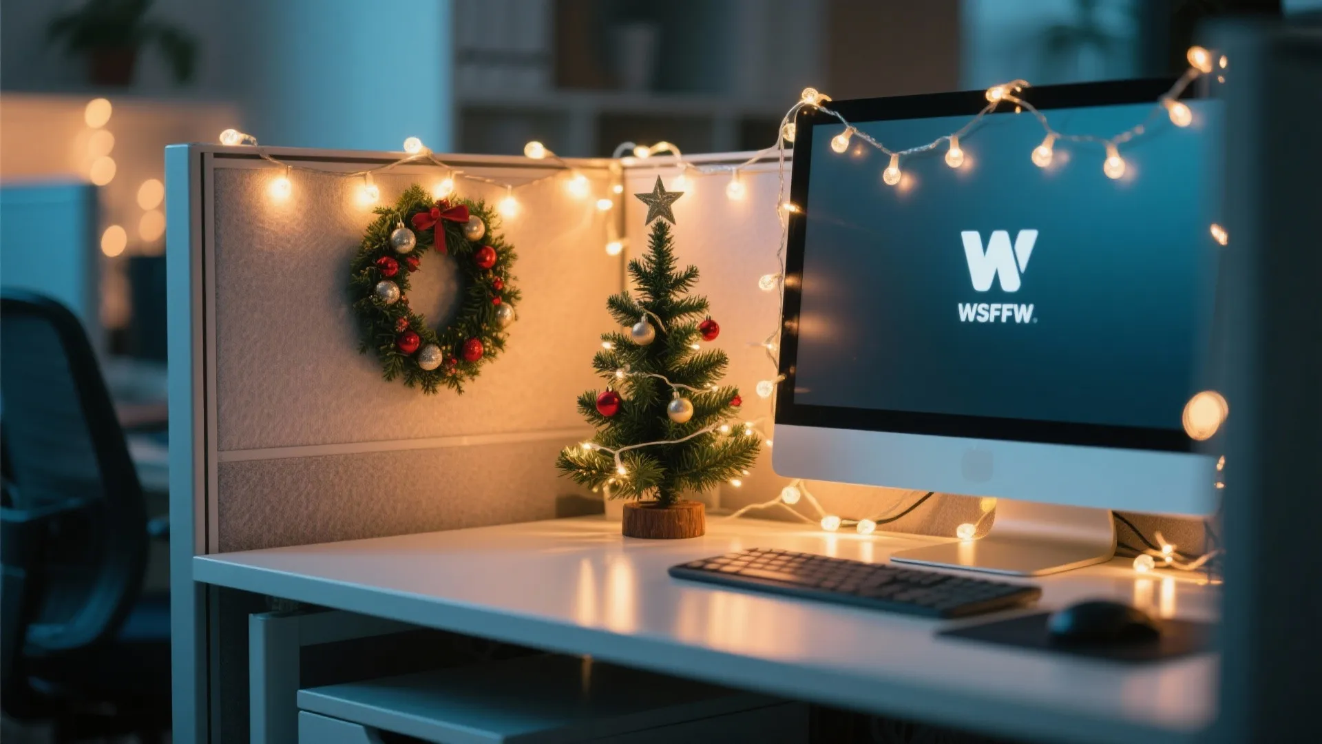 4. Desk-Sized Holiday Scenes