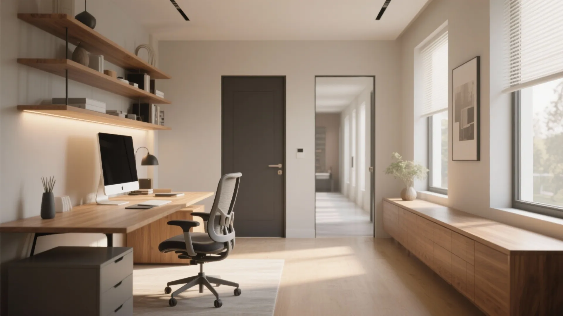 1. Desk Facing the Door