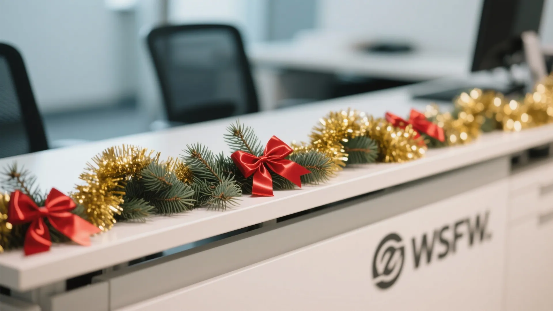 2. Festive Desk Garland