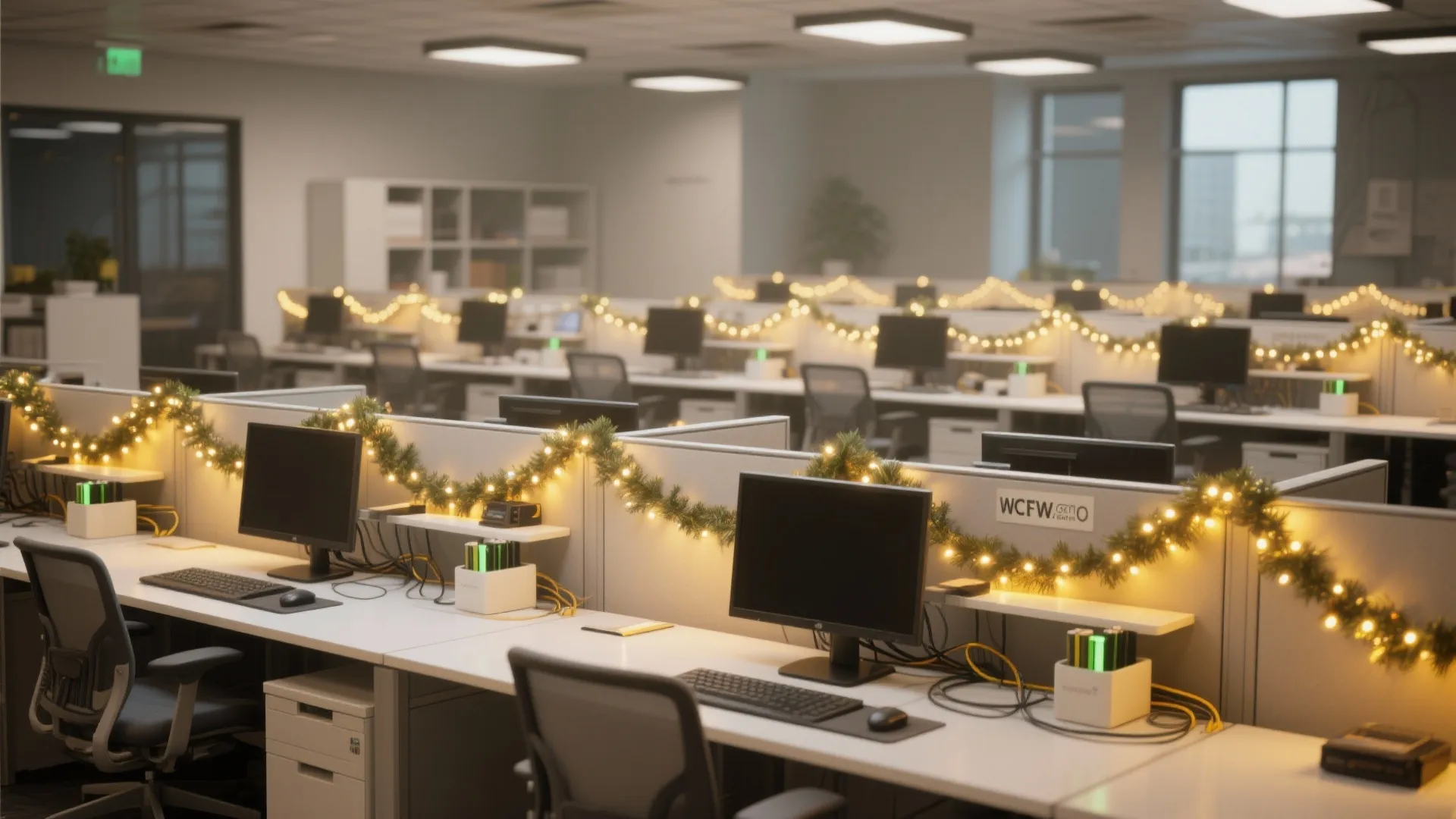 2. Desk Garland & Layered LED Warmth