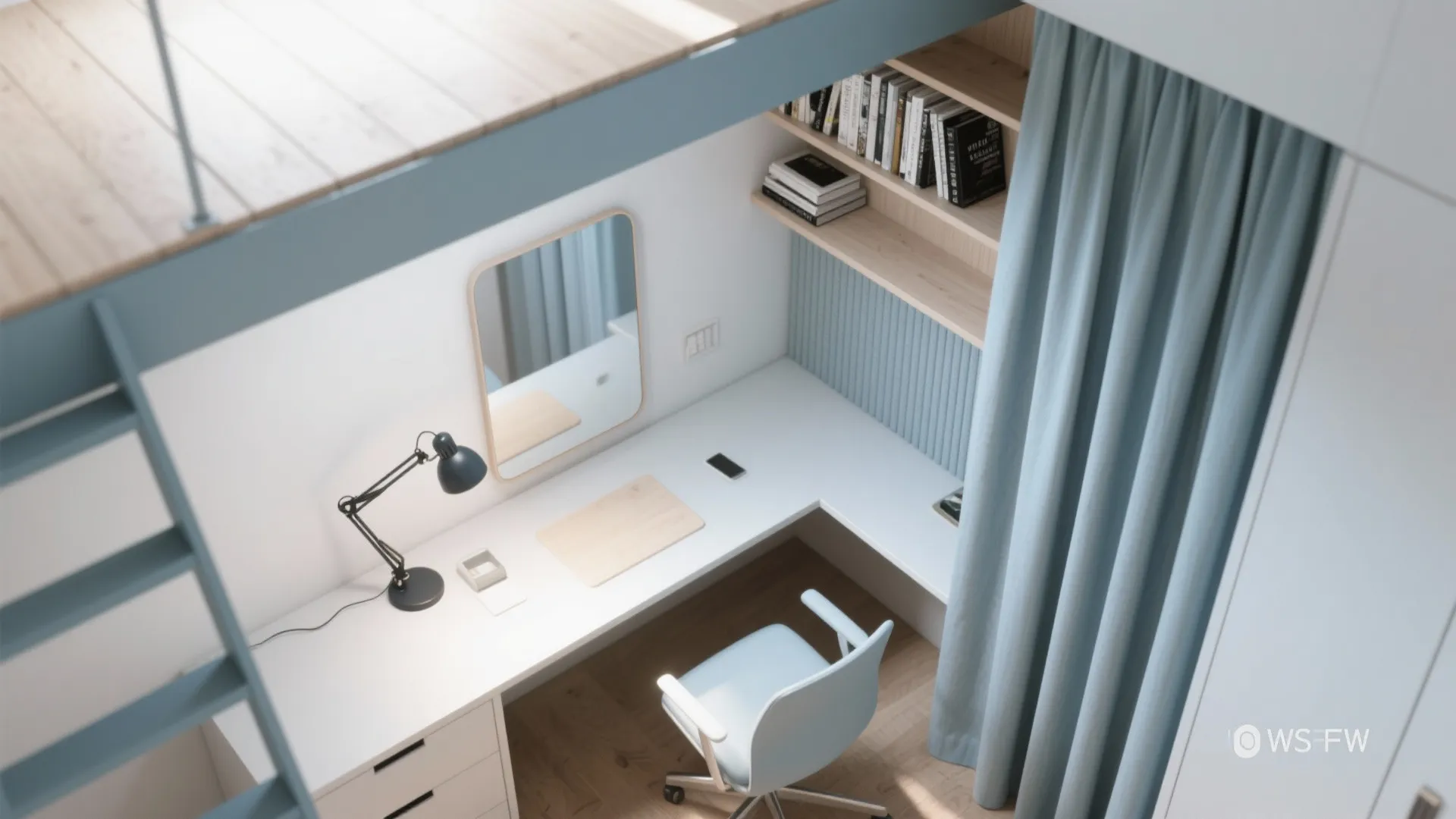 3. Desk Nook or Dressing Station — Flexible Under-Bed Uses