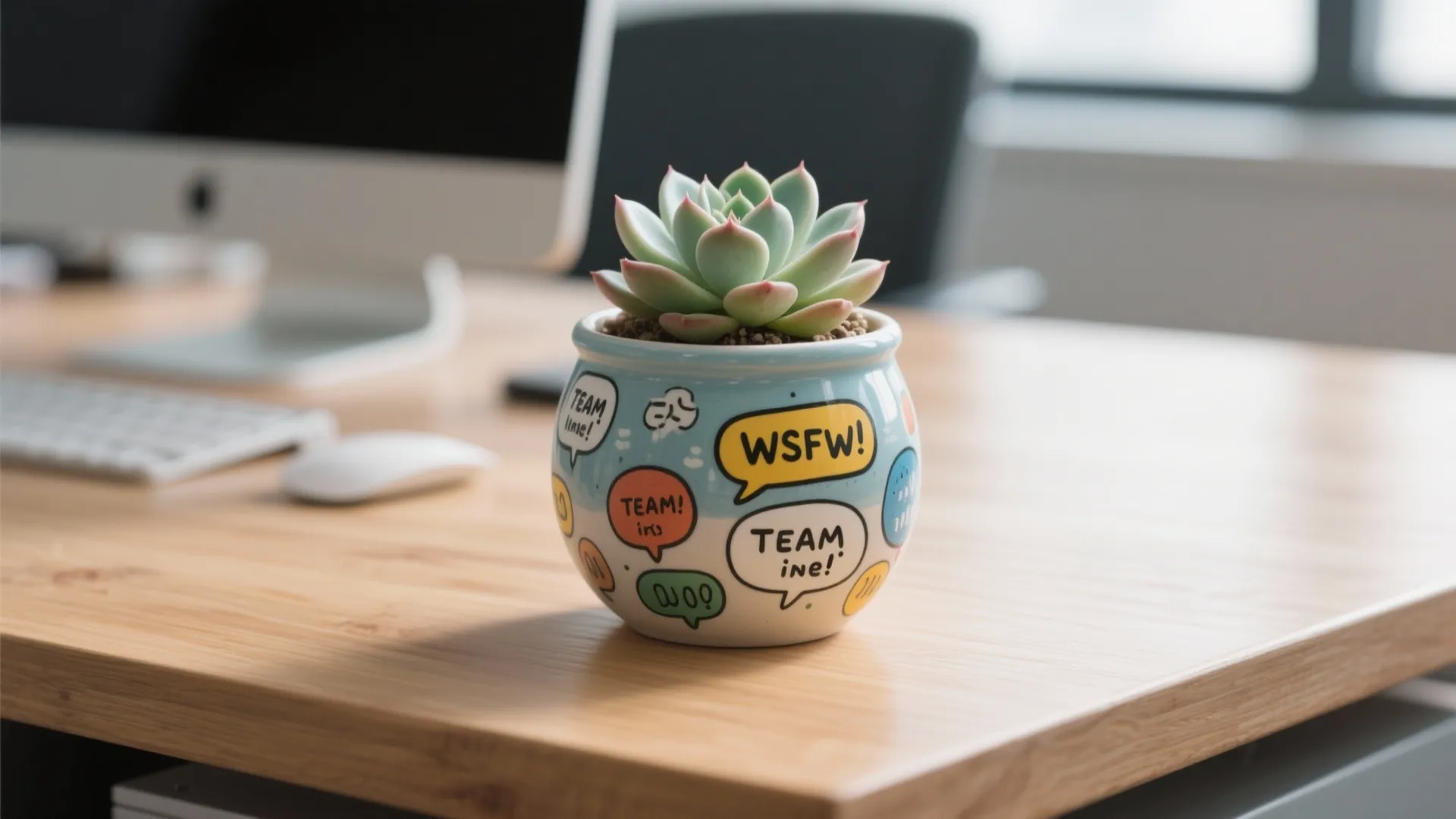 1. Desk Plant with Personality