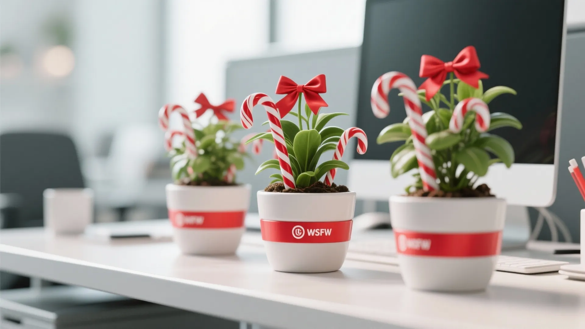 4. Candy Cane Desk Plants
