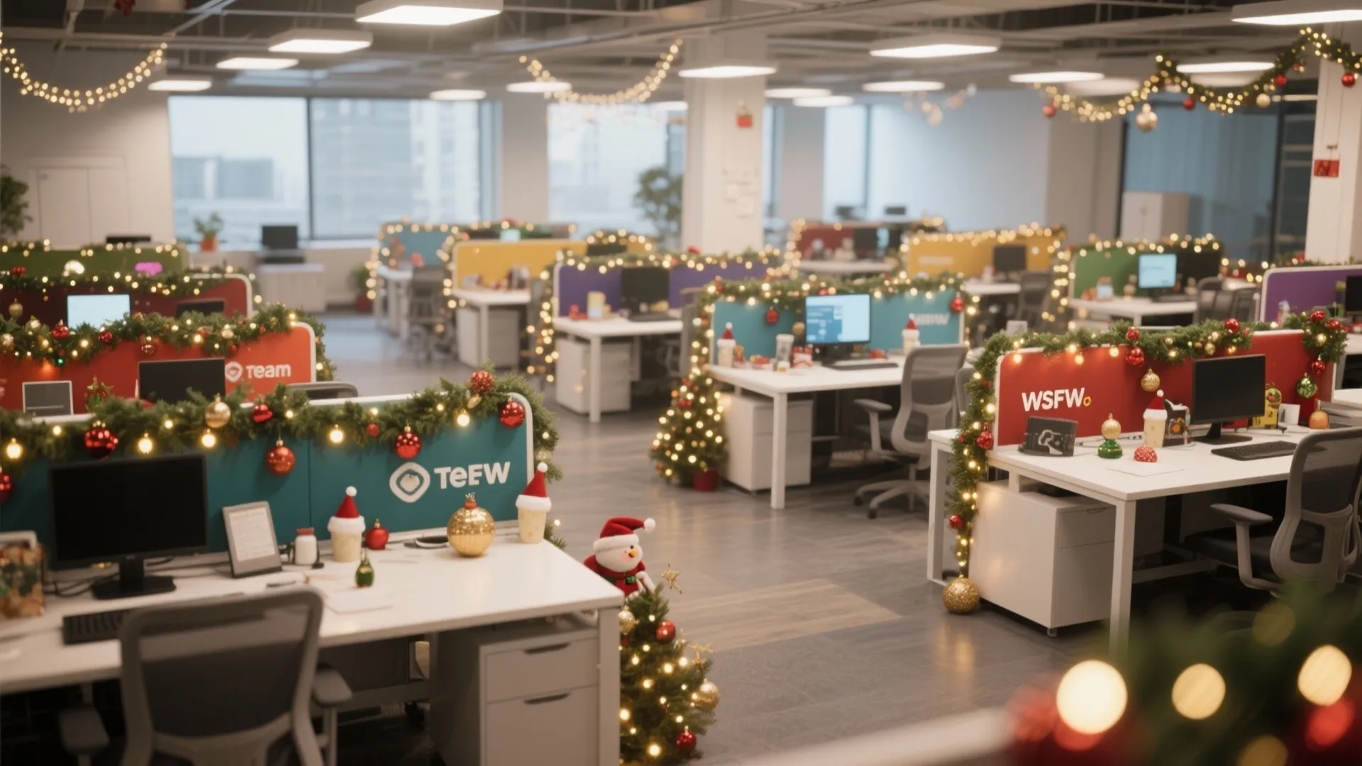 1. Decorate Desk Pods Instead of the Whole Office