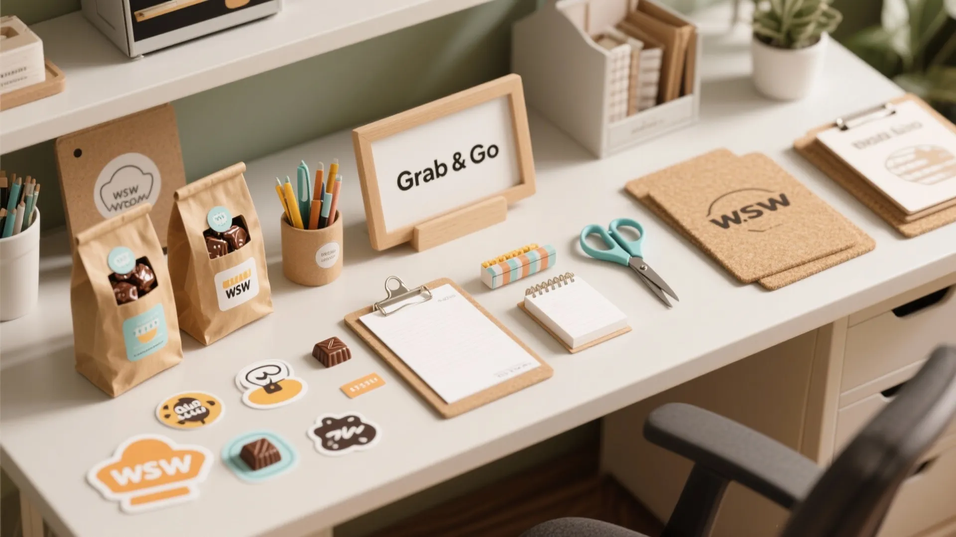 4. DIY Desk Swag Stations