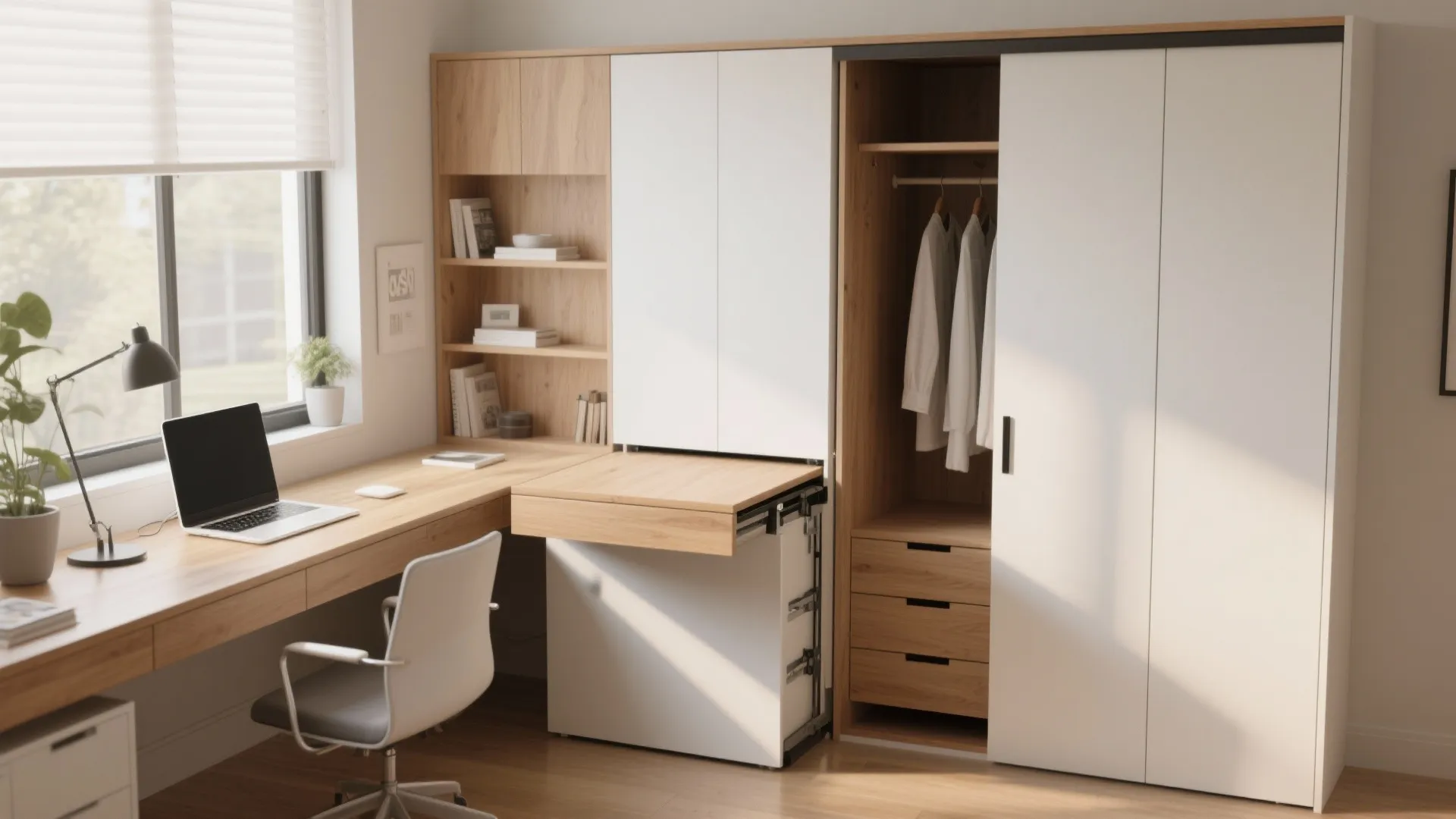 Idea 5: Convertible Desk‑to‑Closet