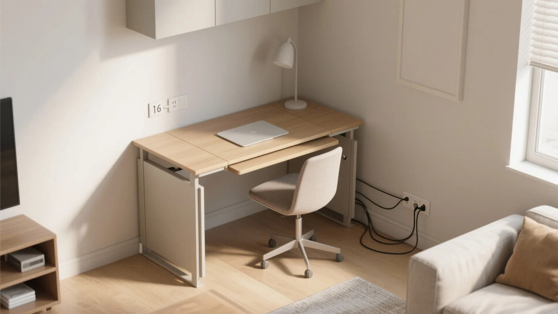Compact corner desk or drinks cabinet