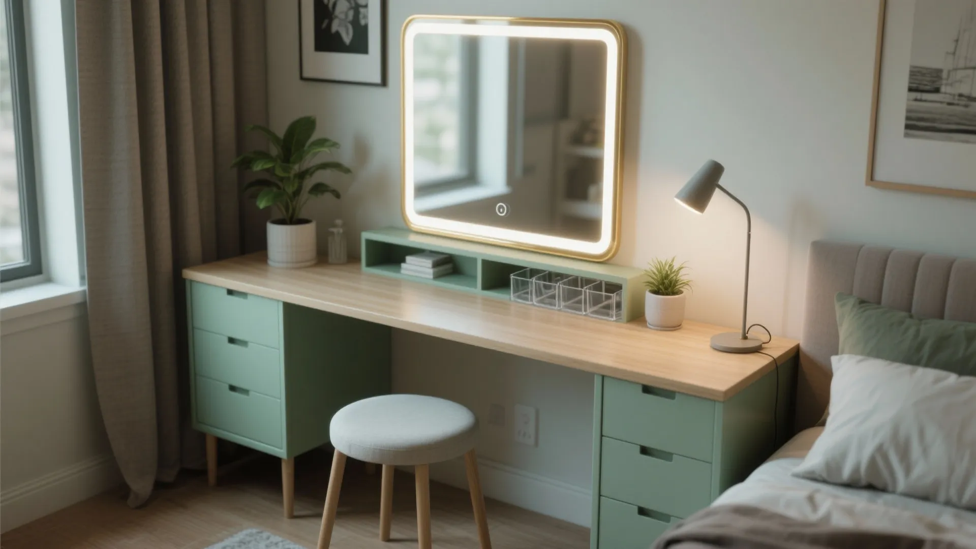 5. Multi-use Desk as Vanity