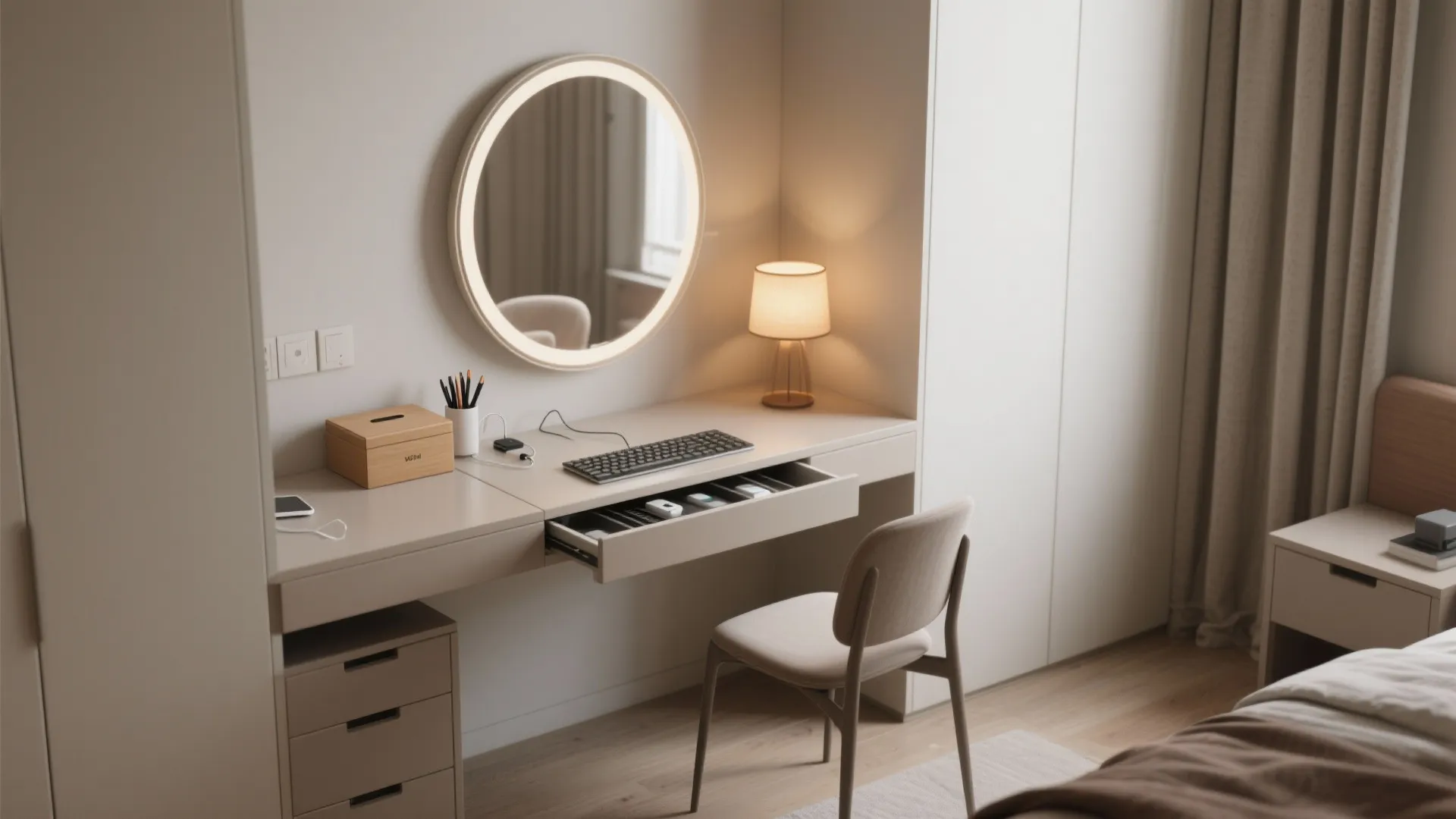 5. Design a mini workstation that doubles as vanity
