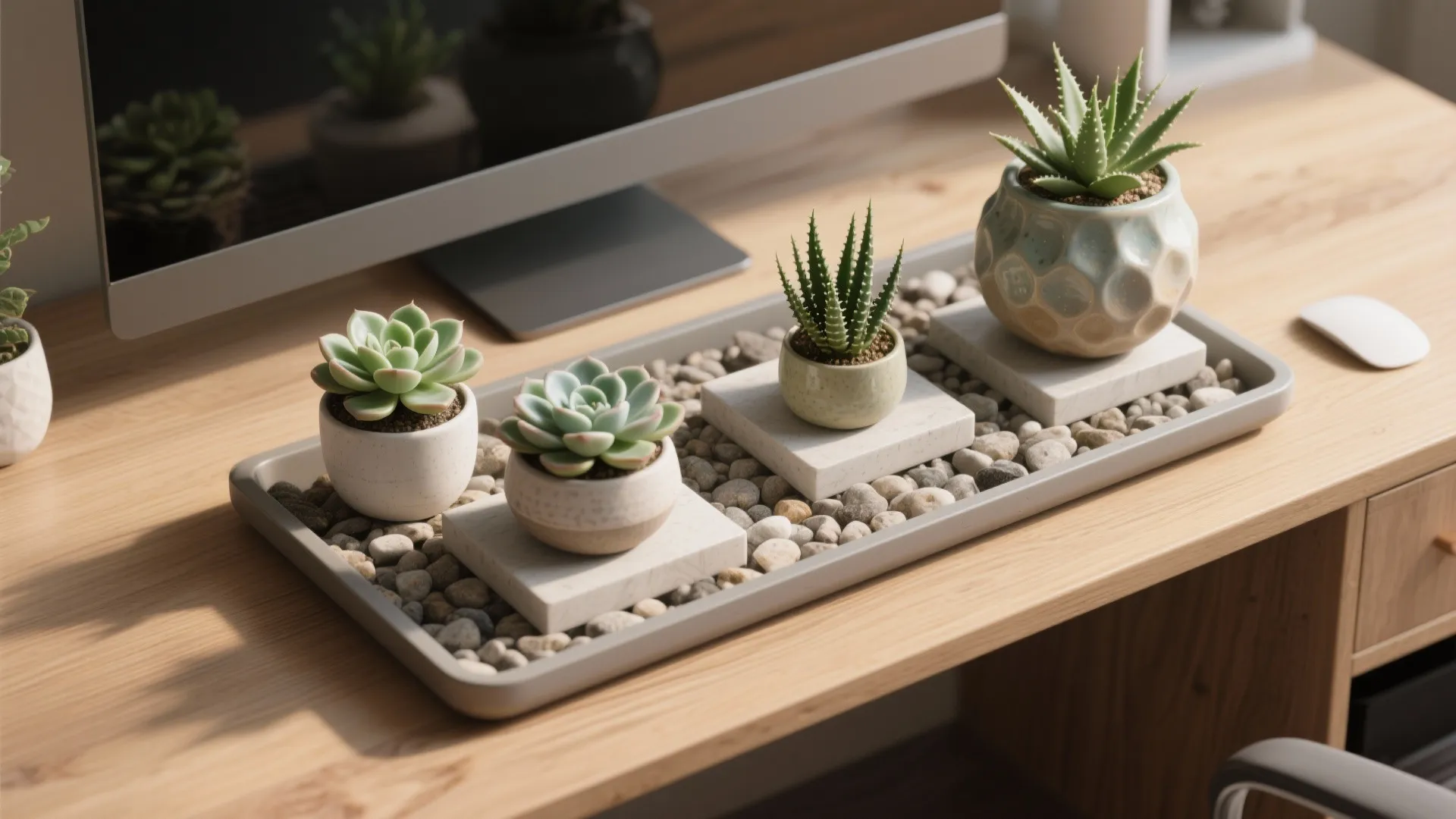 1. Desktop Succulent Displays