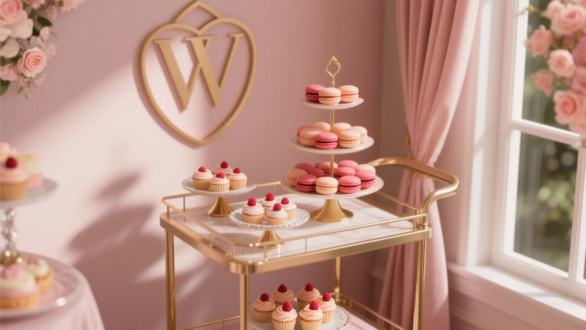 Photo-Friendly Dessert Cart Station