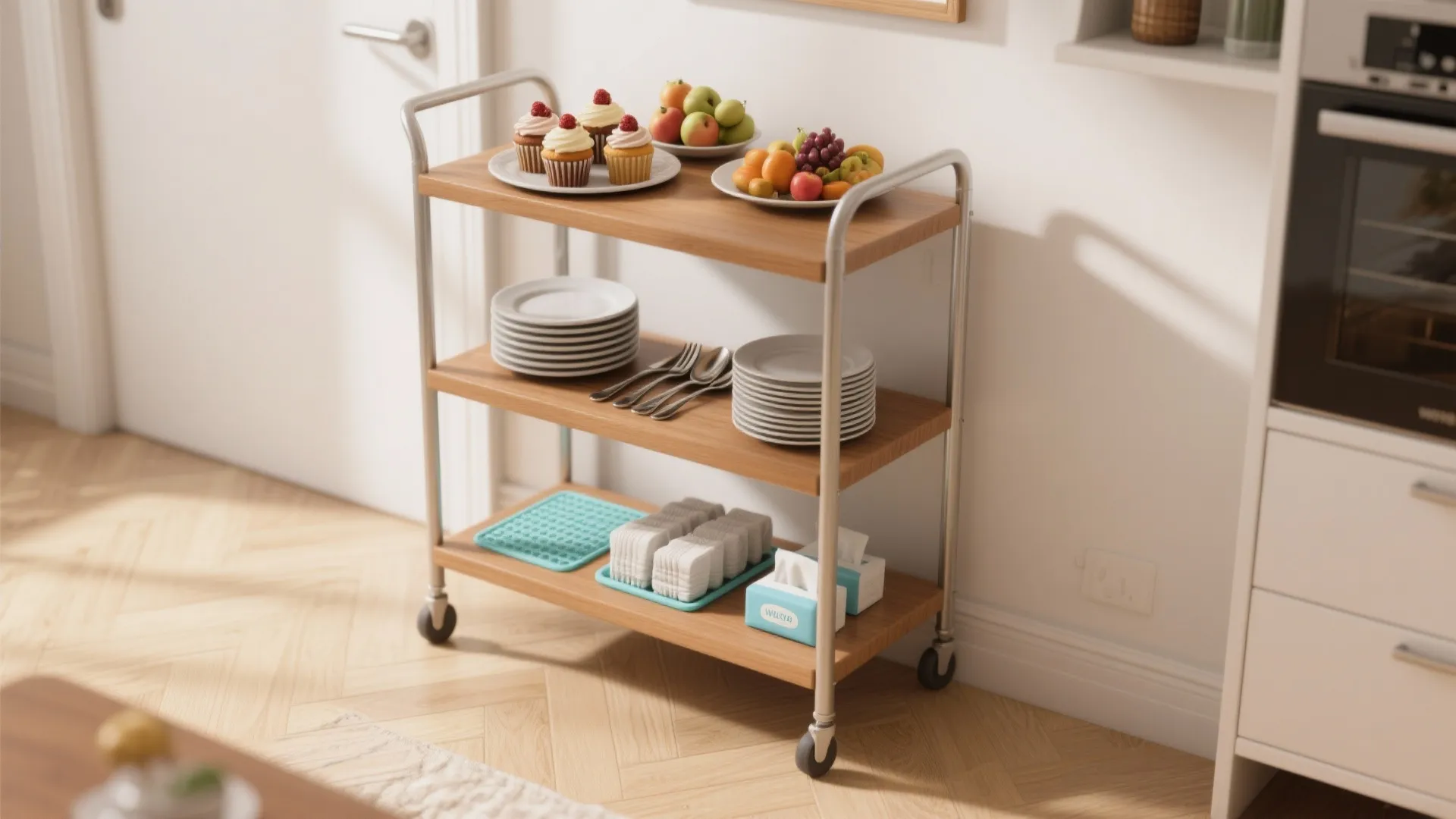 Convertible Dessert Station + Storage Cart
