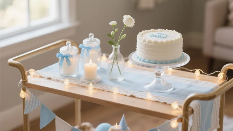 Modern Baby Shower Dessert Table Setup Ideas