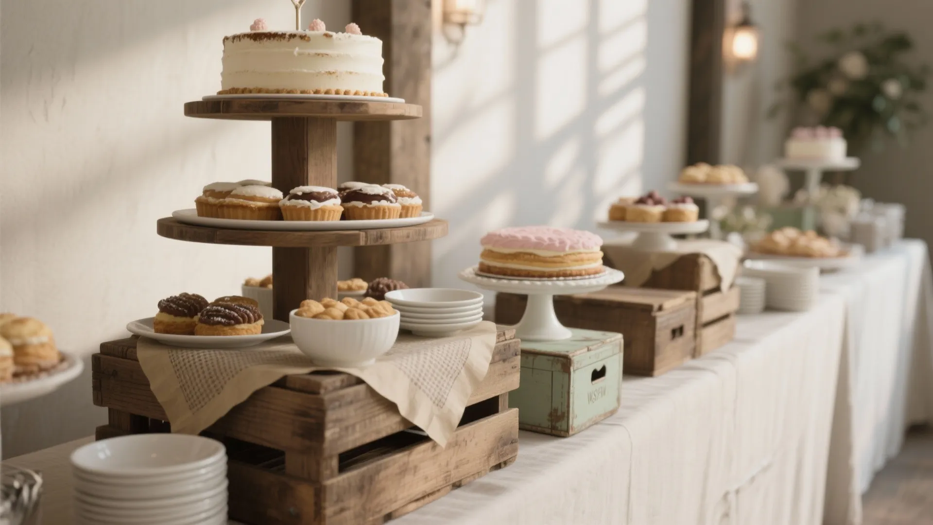 Upcycled Dessert Display Crates