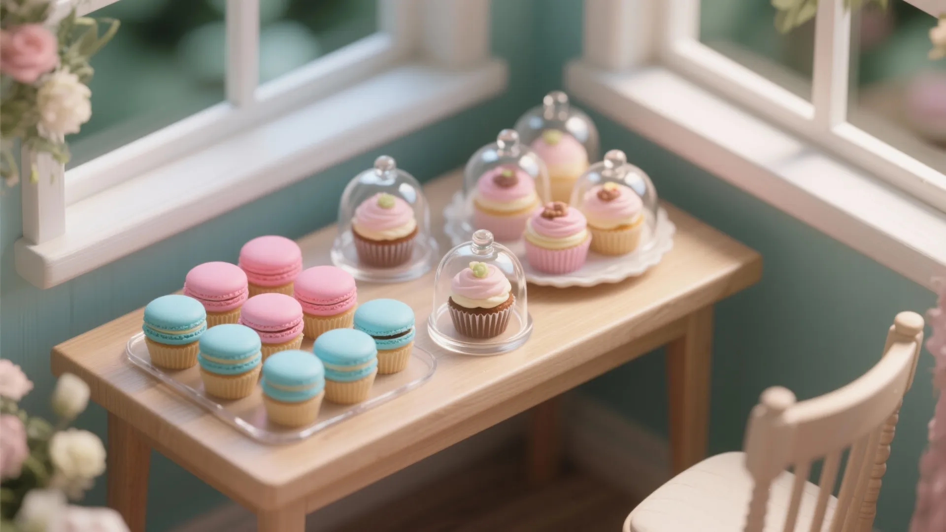 3. Dessert Table with Color-Blocking Sweets