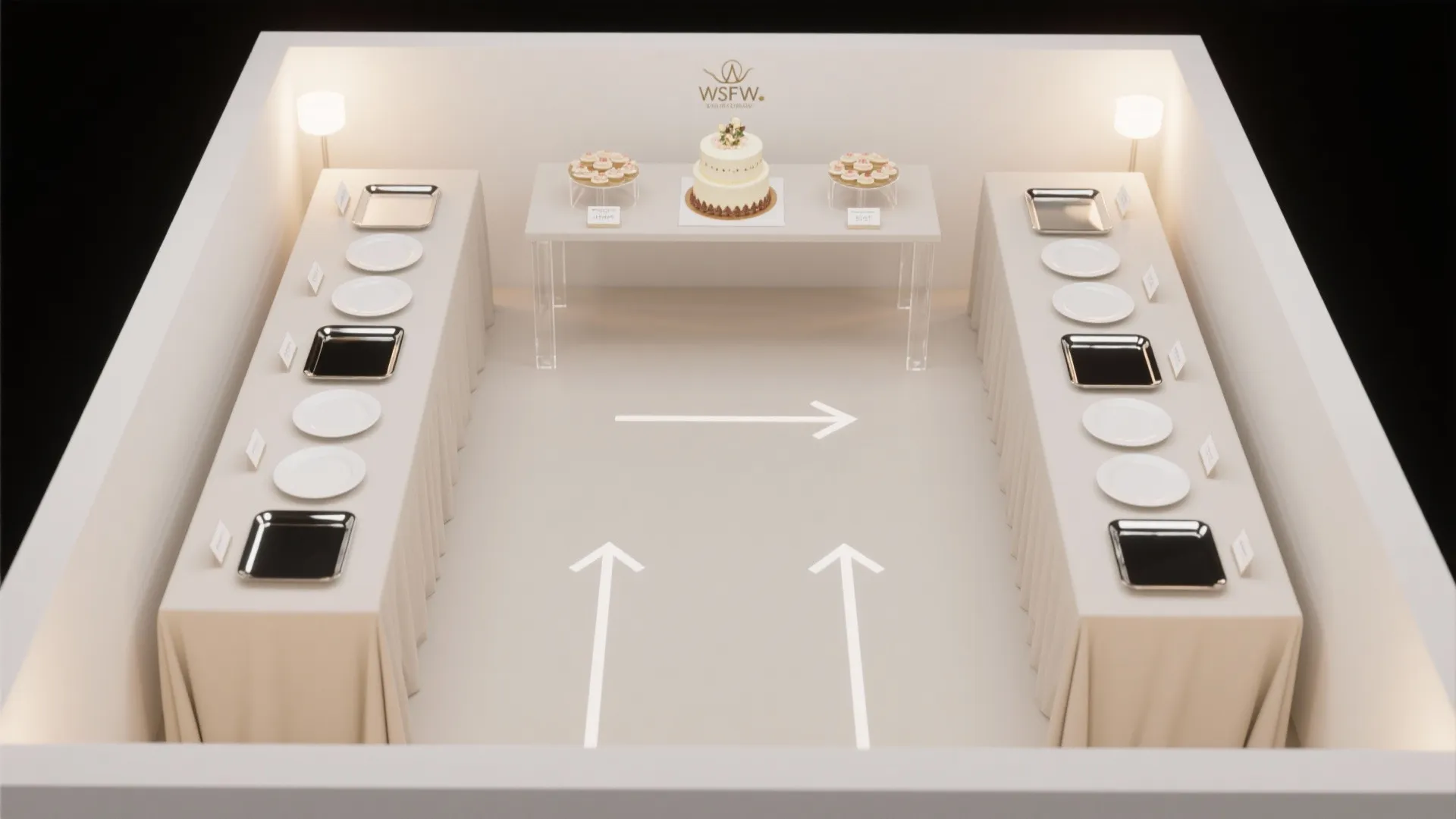 5) Traditional Sweets Table with Modern Styling