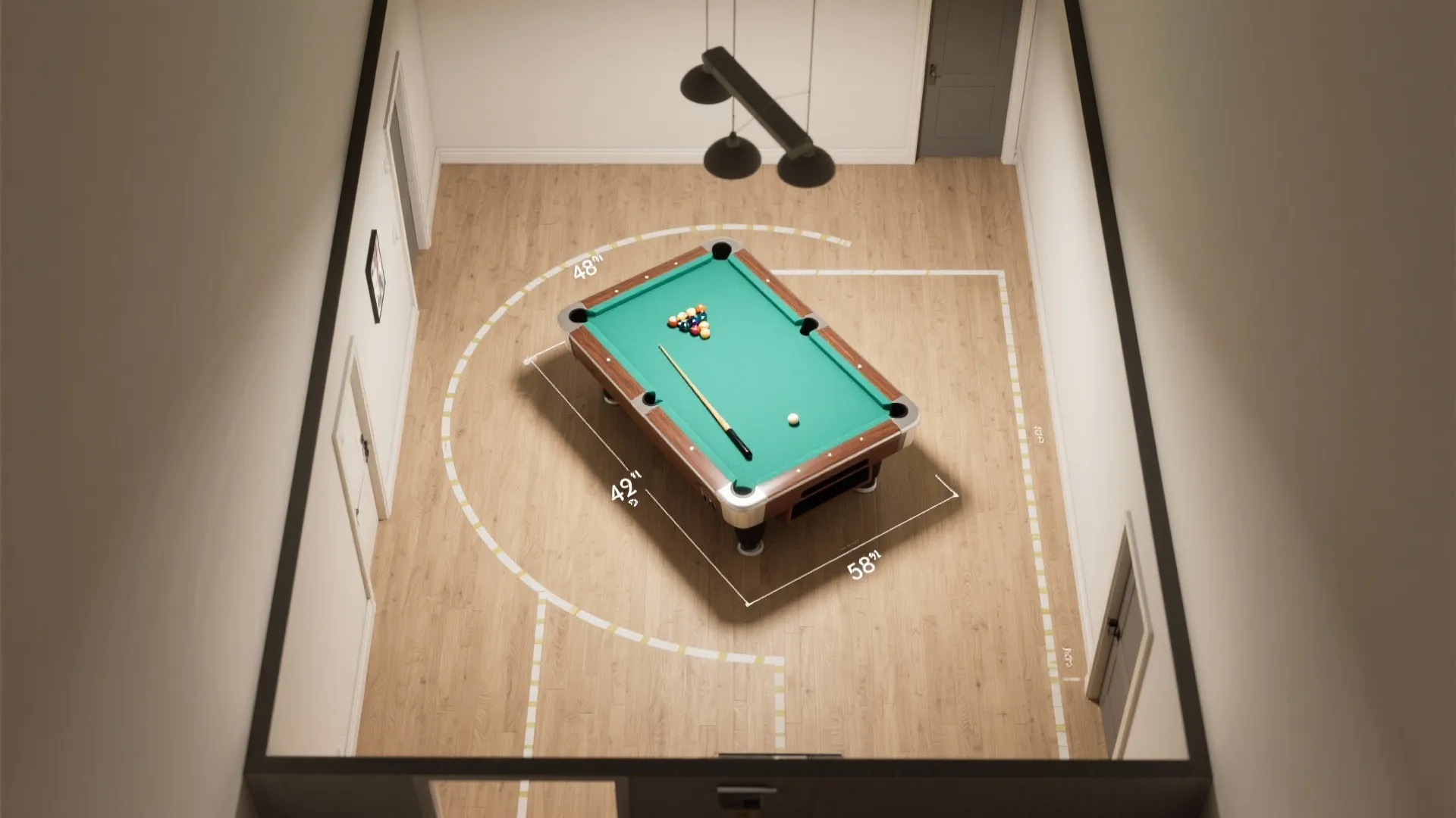 Diagonal table placement and smarter clearances