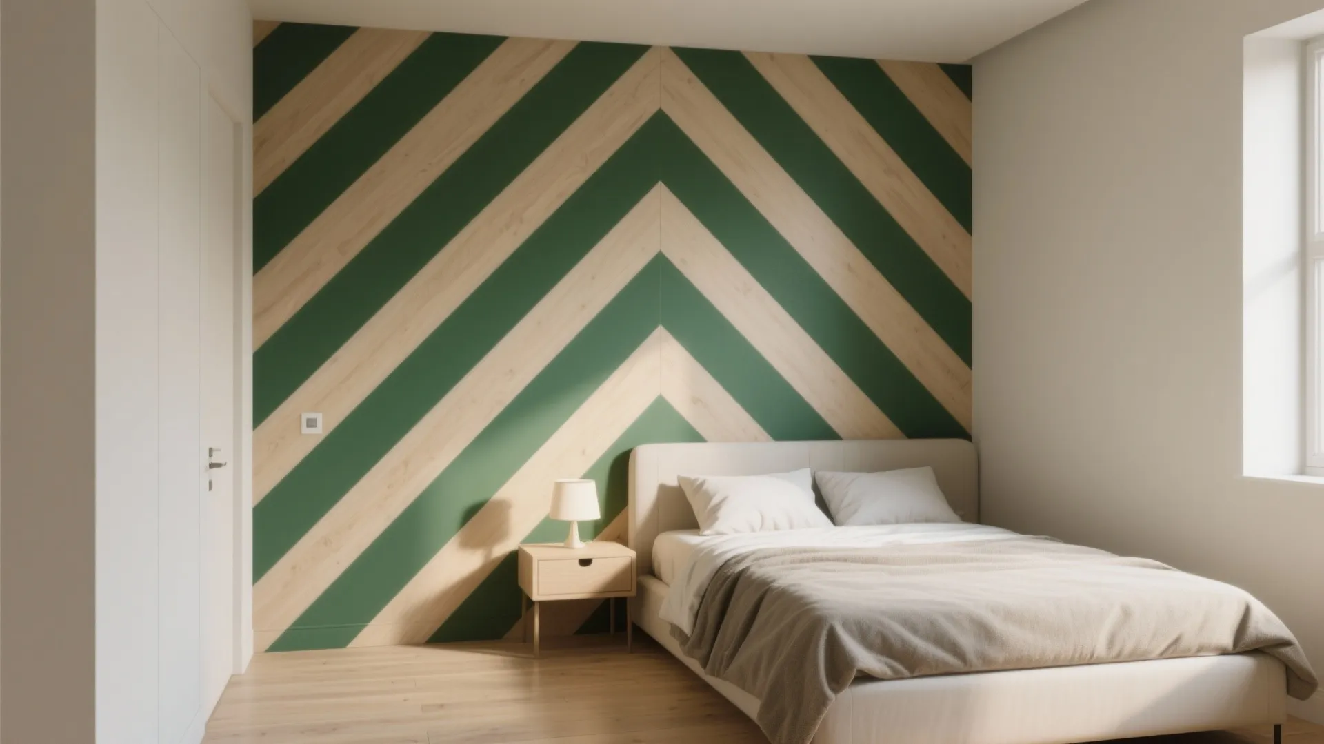 3. Geometric or Diagonal Accent