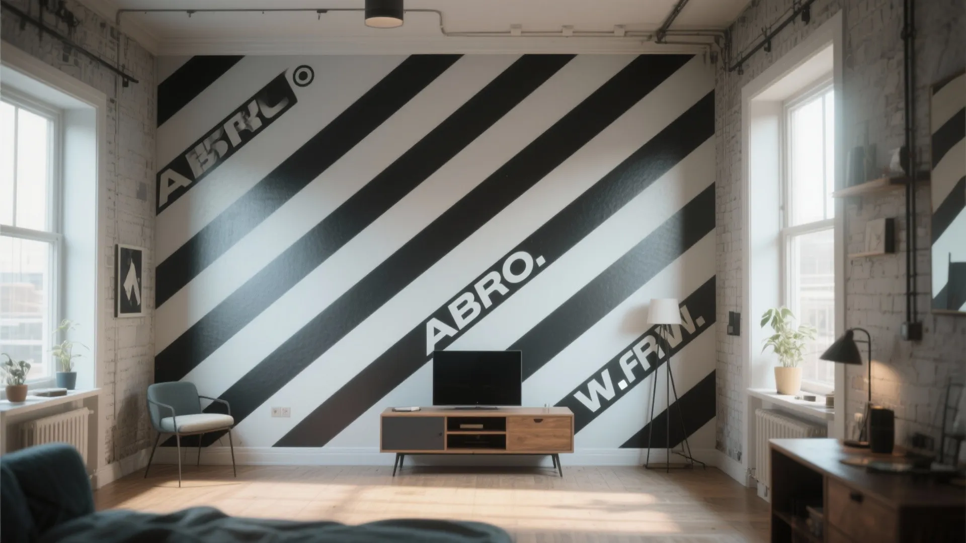 Diagonal Accent Wall