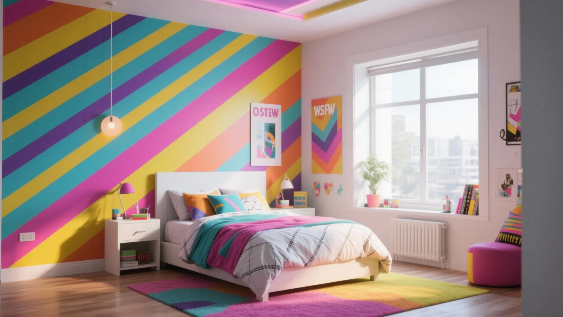 Diagonal Accent Wall