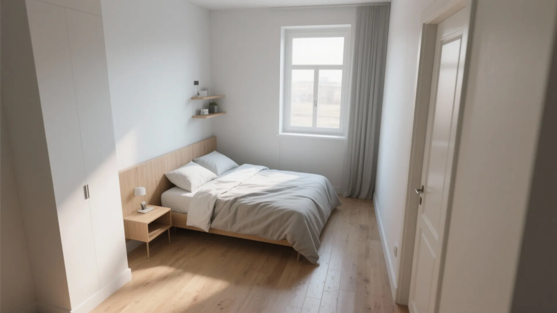 2. Tuck the bed diagonally or into a niche