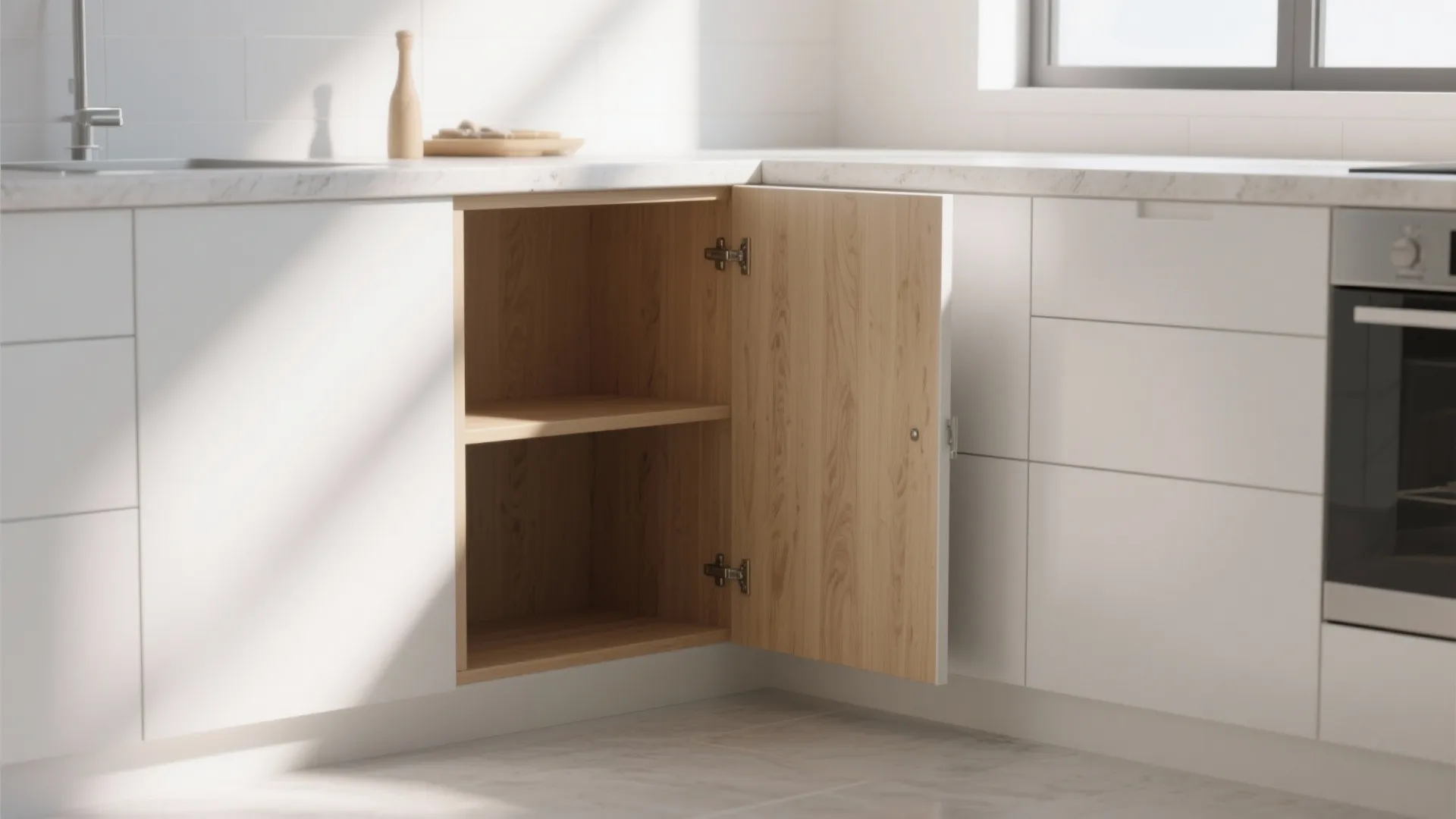 4. Diagonal Cabinet with Angled Door