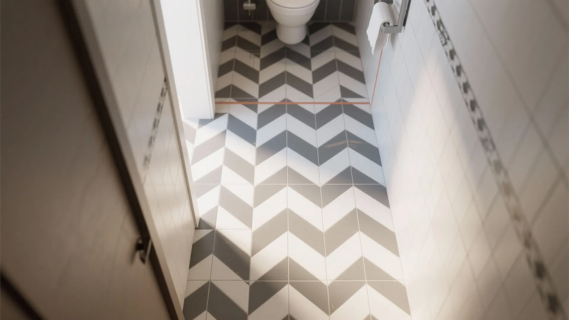 5. Diagonally-laid tiles or chevrons