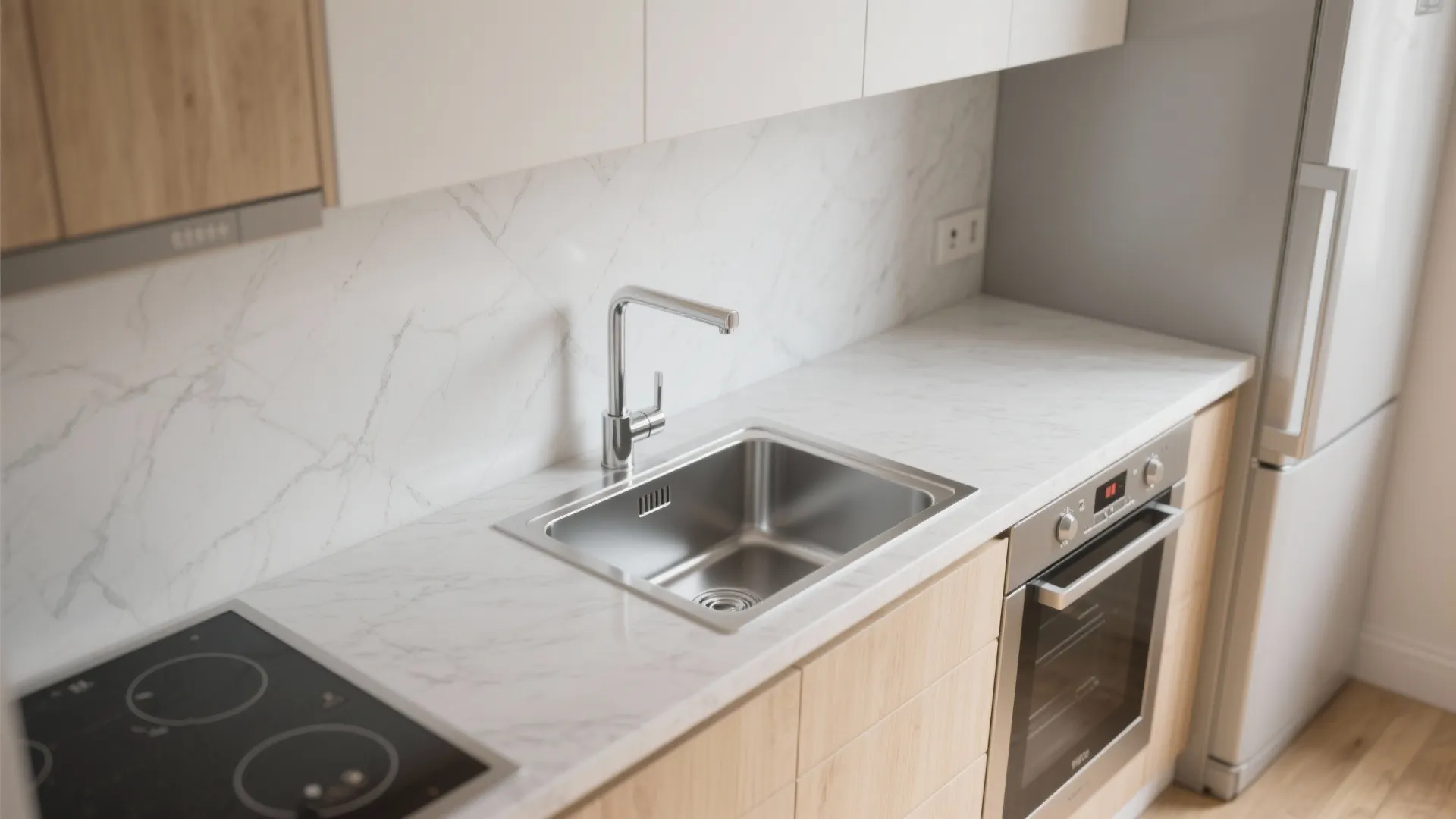 1. Diagonal corner sink for better workflow