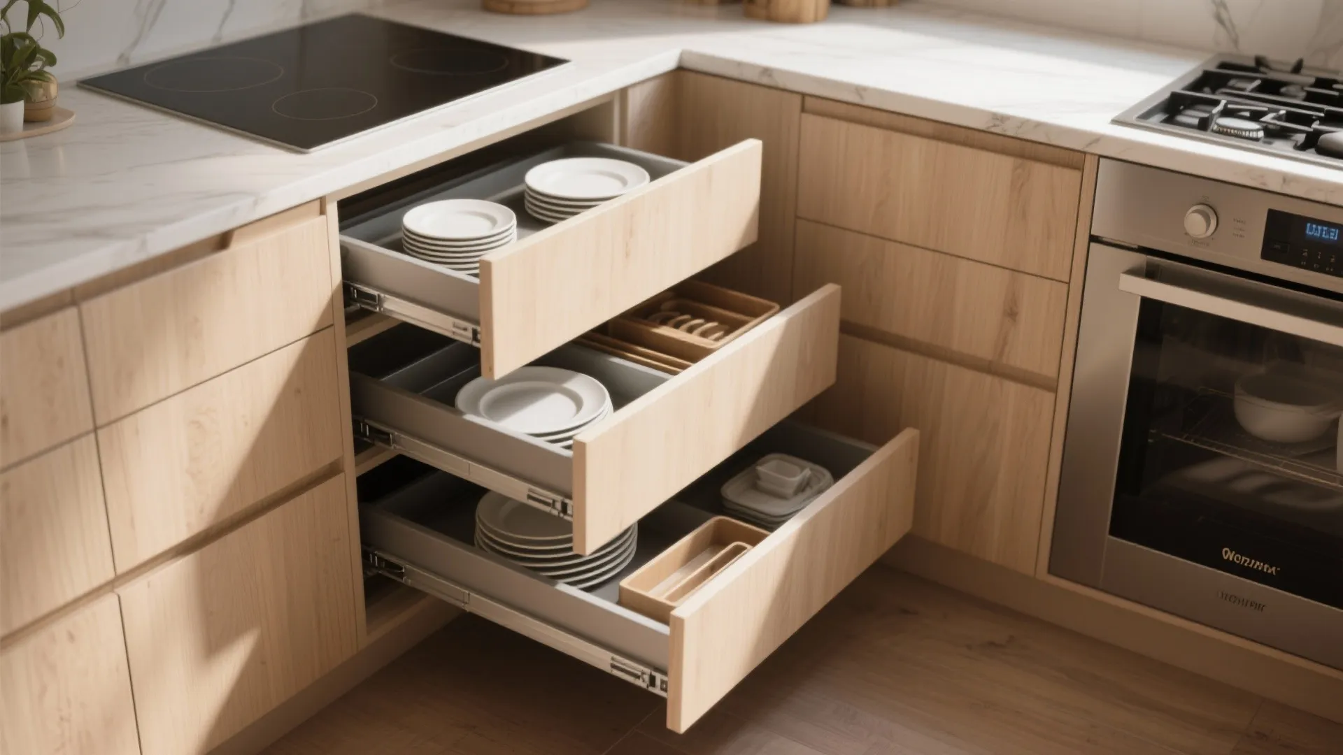 3. Diagonal Drawers and Accessory Inserts