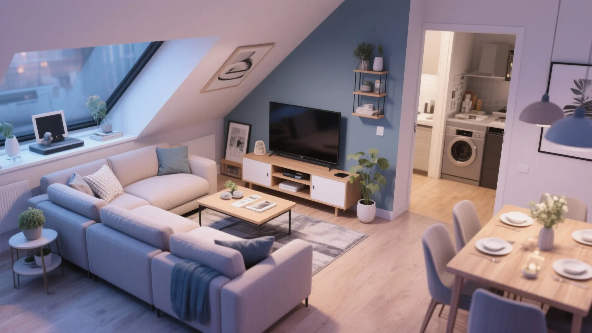 Diagonal Furniture Layout