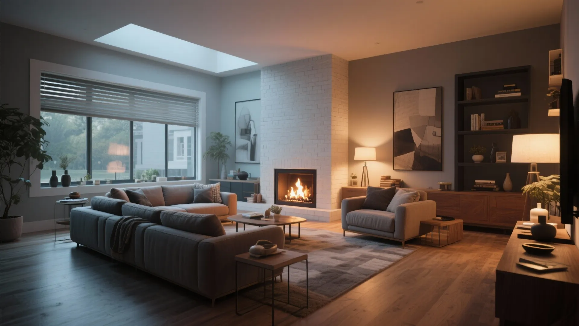 Diagonal Furniture Arrangement